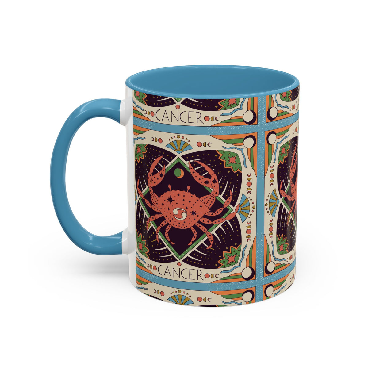 Colorful Capricorn Ceramic Mug, Custom 11oz & 15oz Zodiac Coffee Cup - Ira World Art LLC