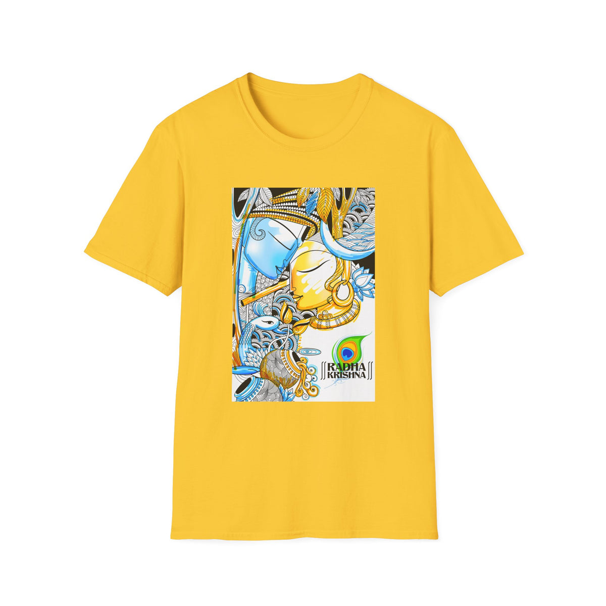 Radha Krishna Unisex T-Shirt, Spiritual Tee, Hindu Deity Shirt, Religious Gift, Meditation Top - Ira World Art LLC