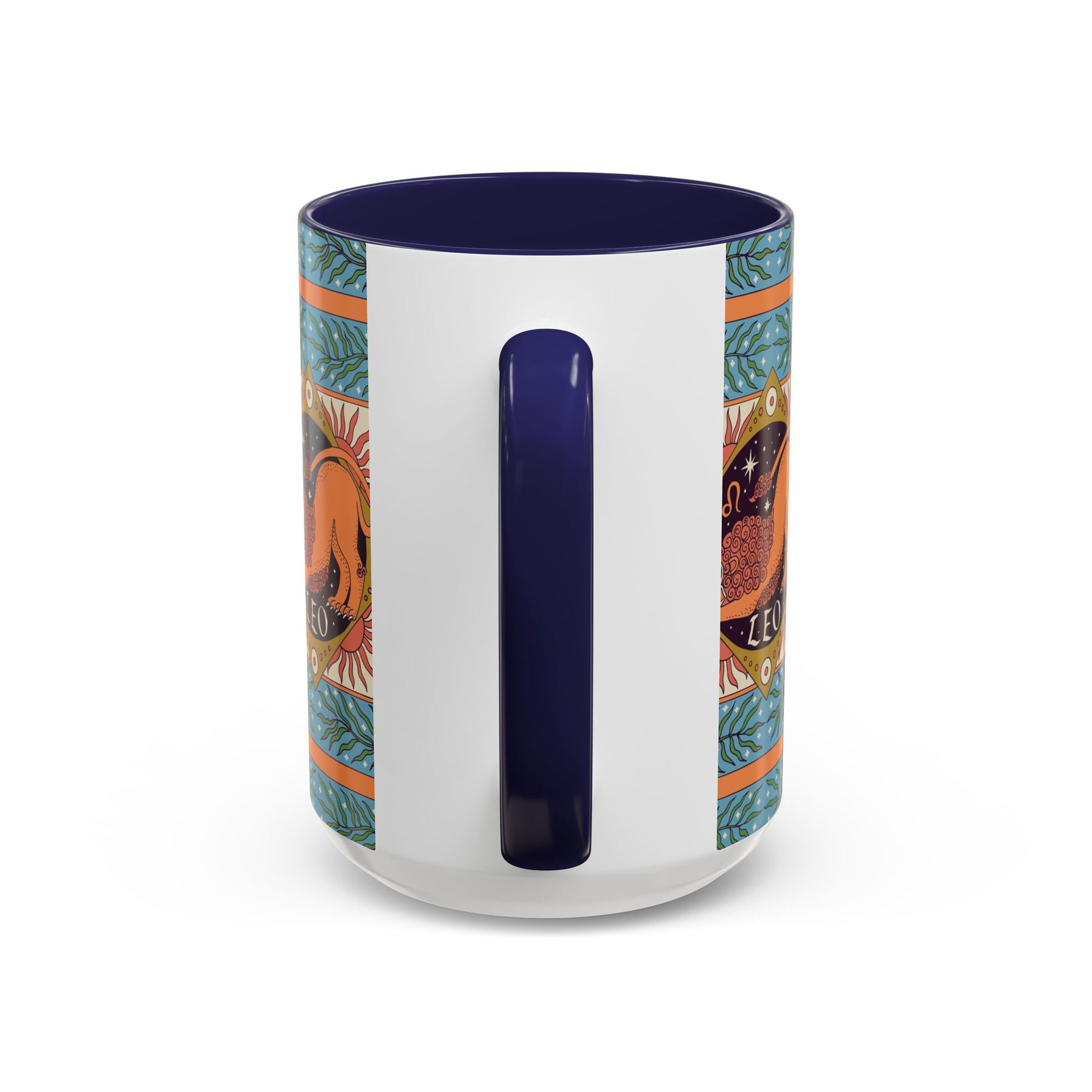 Vibrant Leo Zodiac Coffee Mug, Custom Ceramic 11oz & 15oz Colorful Design - Ira World Art LLC