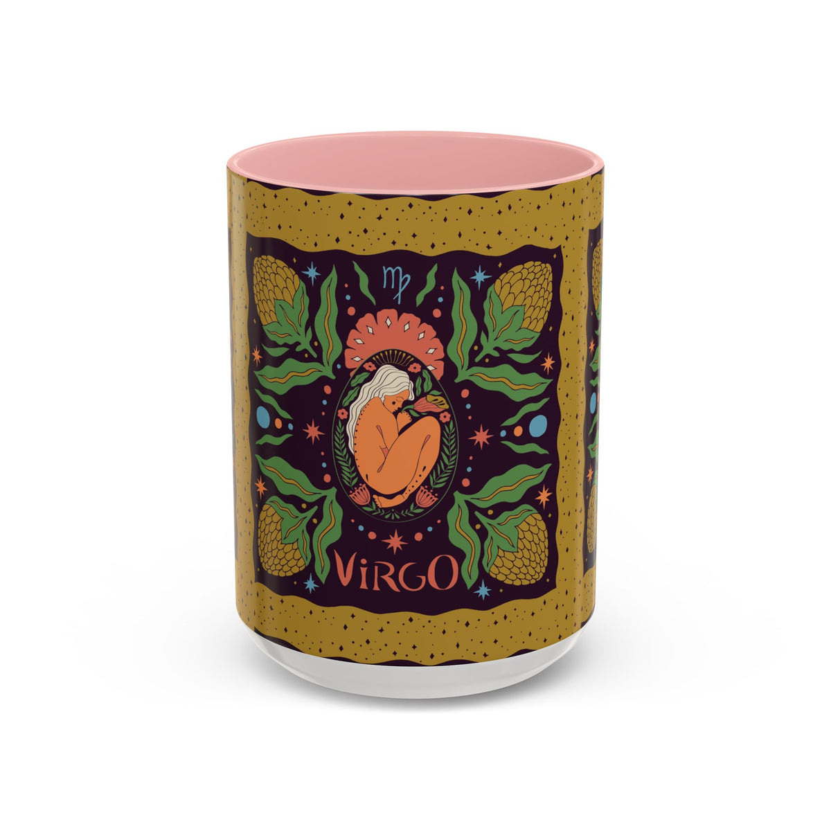 Virgo Zodiac Custom Coffee Mug, Colorful Ceramic 11oz and 15oz Design - Ira World Art LLC