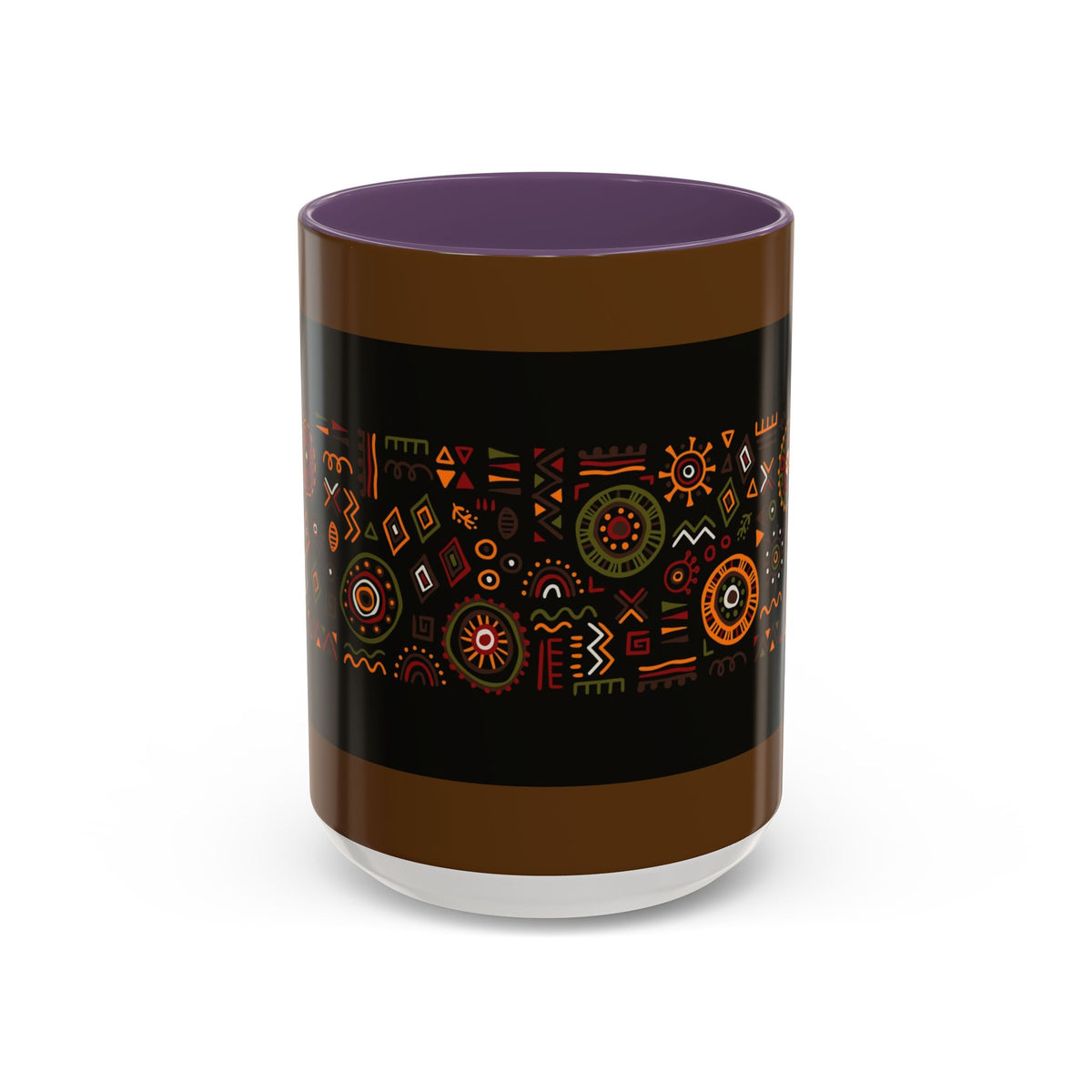 Tribal Ceramic Coffee Mug, Afrocentric Colorful Design, Custom 11oz & 15oz - Ira World Art LLC