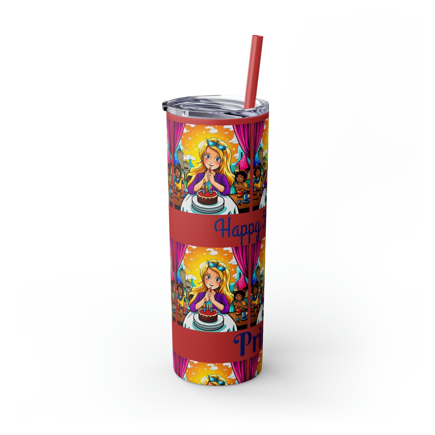 Stylish 20oz Birthday Skinny Tumbler with Straw – Celebrate in Sip-worthy Fashion!" - Ira World Art LLC