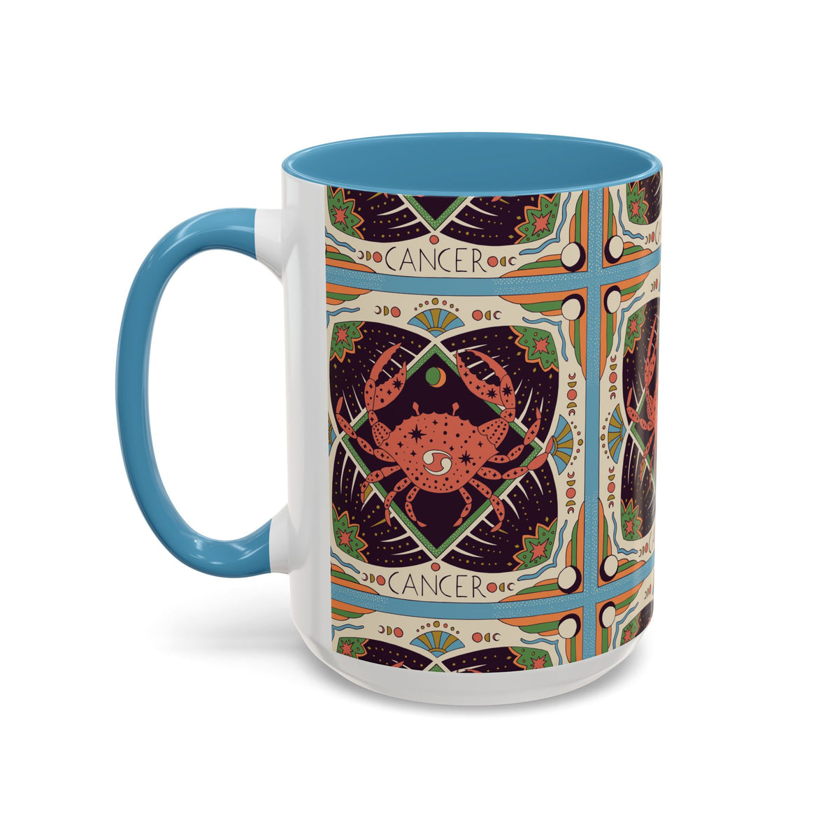 Colorful Capricorn Ceramic Mug, Custom 11oz & 15oz Zodiac Coffee Cup - Ira World Art LLC