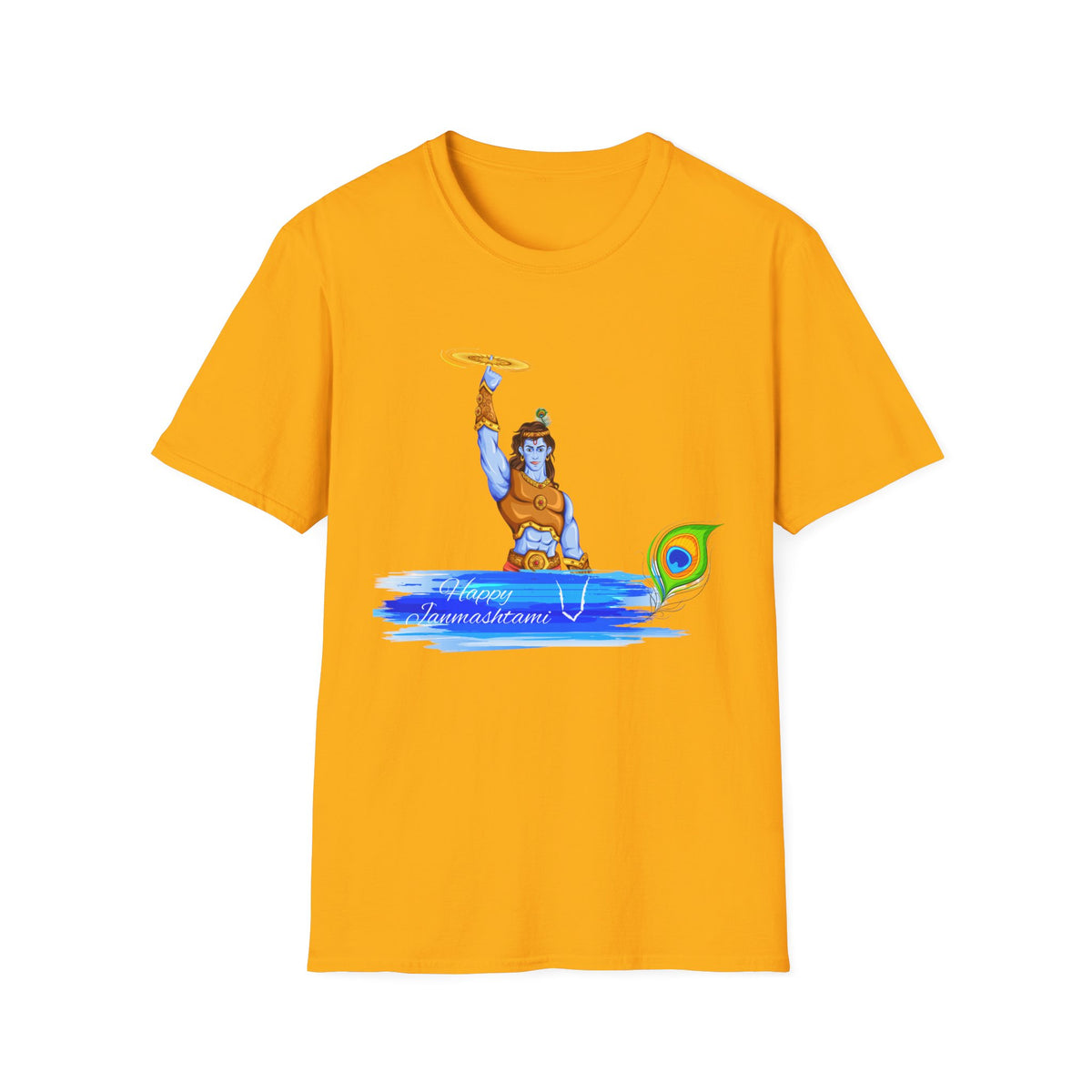 Krishna with Sudarshan Chakra Unisex T-Shirt, Hindu God Tee, Spirituality Shirt, Religious Apparel, Yoga Top - Ira World Art LLC