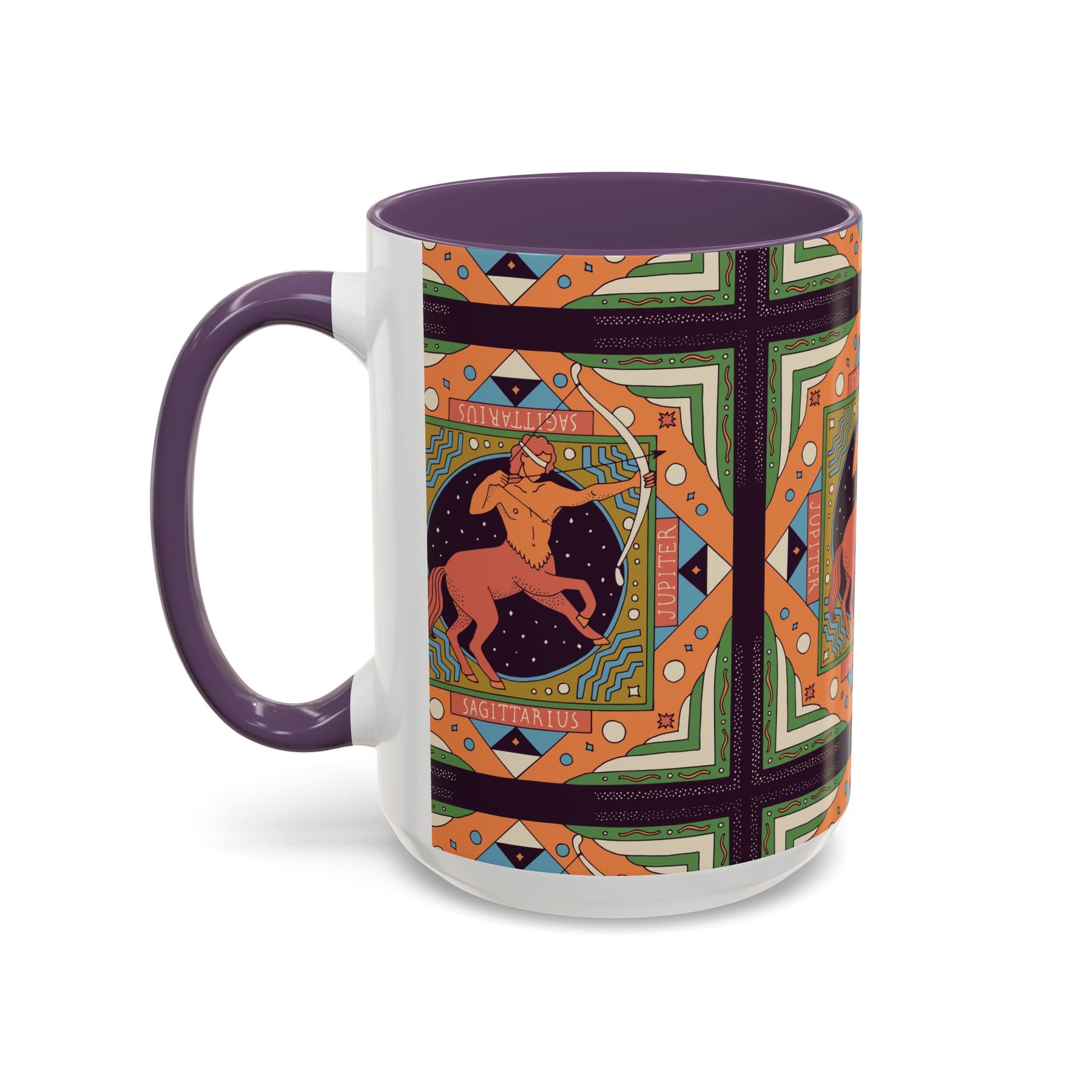 Sagittarius Custom Coffee Mug, Vibrant 11oz & 15oz Unique Printed Design - Ira World Art LLC