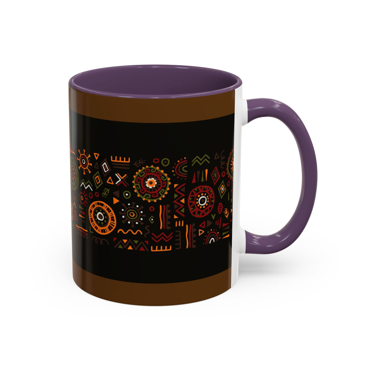 Tribal Ceramic Coffee Mug, Afrocentric Colorful Design, Custom 11oz & 15oz - Ira World Art LLC