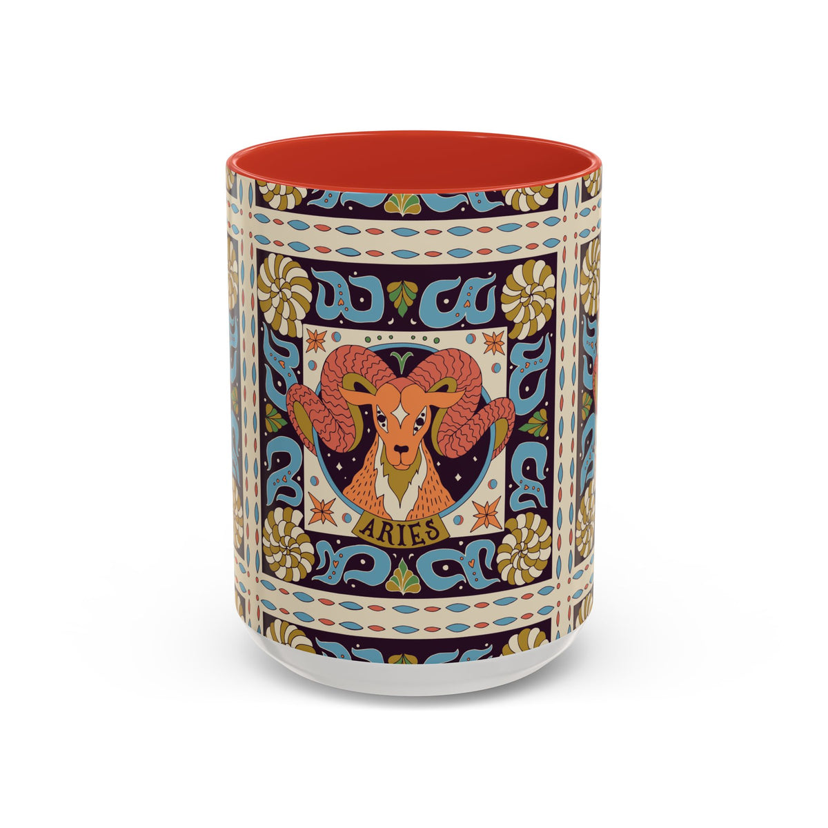 Colorful Capricorn Coffee Mug, Custom Ceramic 11oz & 15oz Zodiac Design - Ira World Art LLC