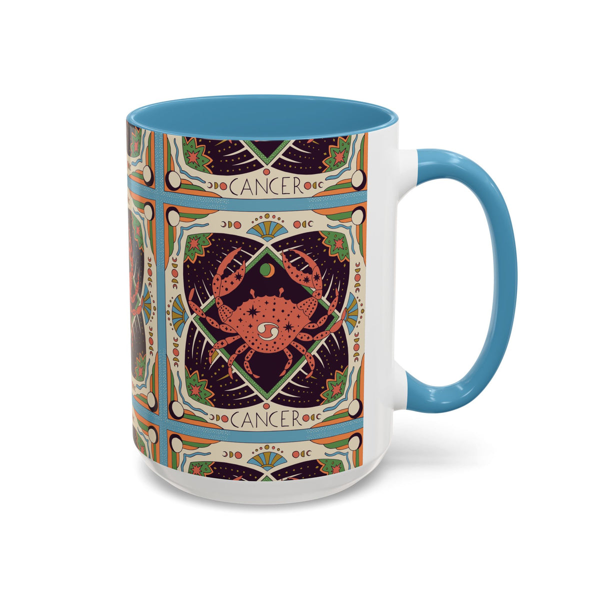 Colorful Capricorn Ceramic Mug, Custom 11oz & 15oz Zodiac Coffee Cup - Ira World Art LLC