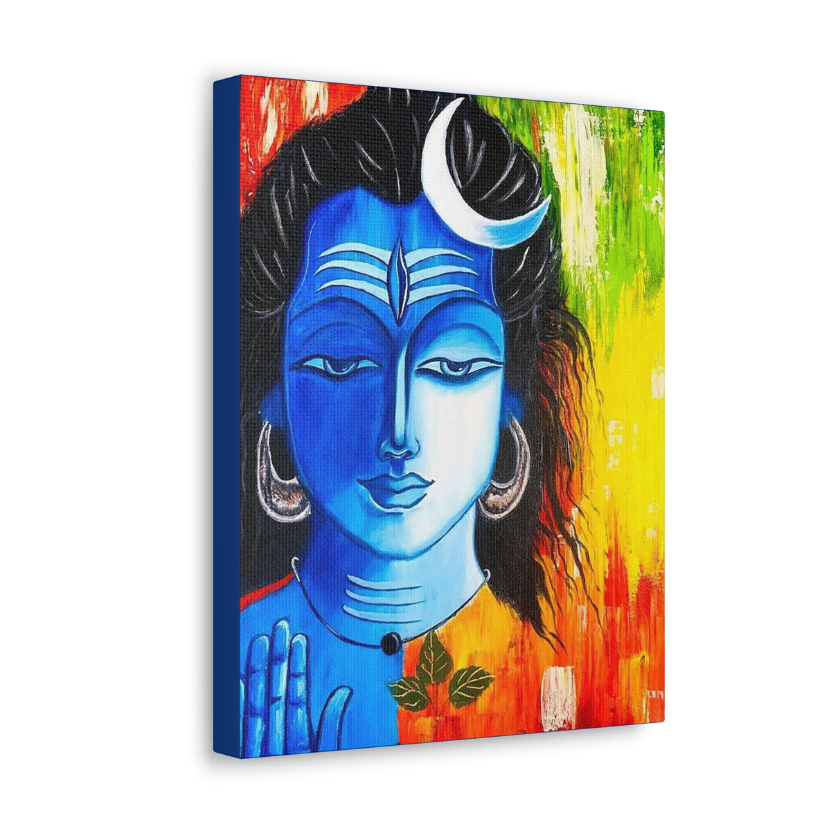 Divine Reverie: Lord Shiva Acrylic Painting on Canvas Print - Ira World Art LLC