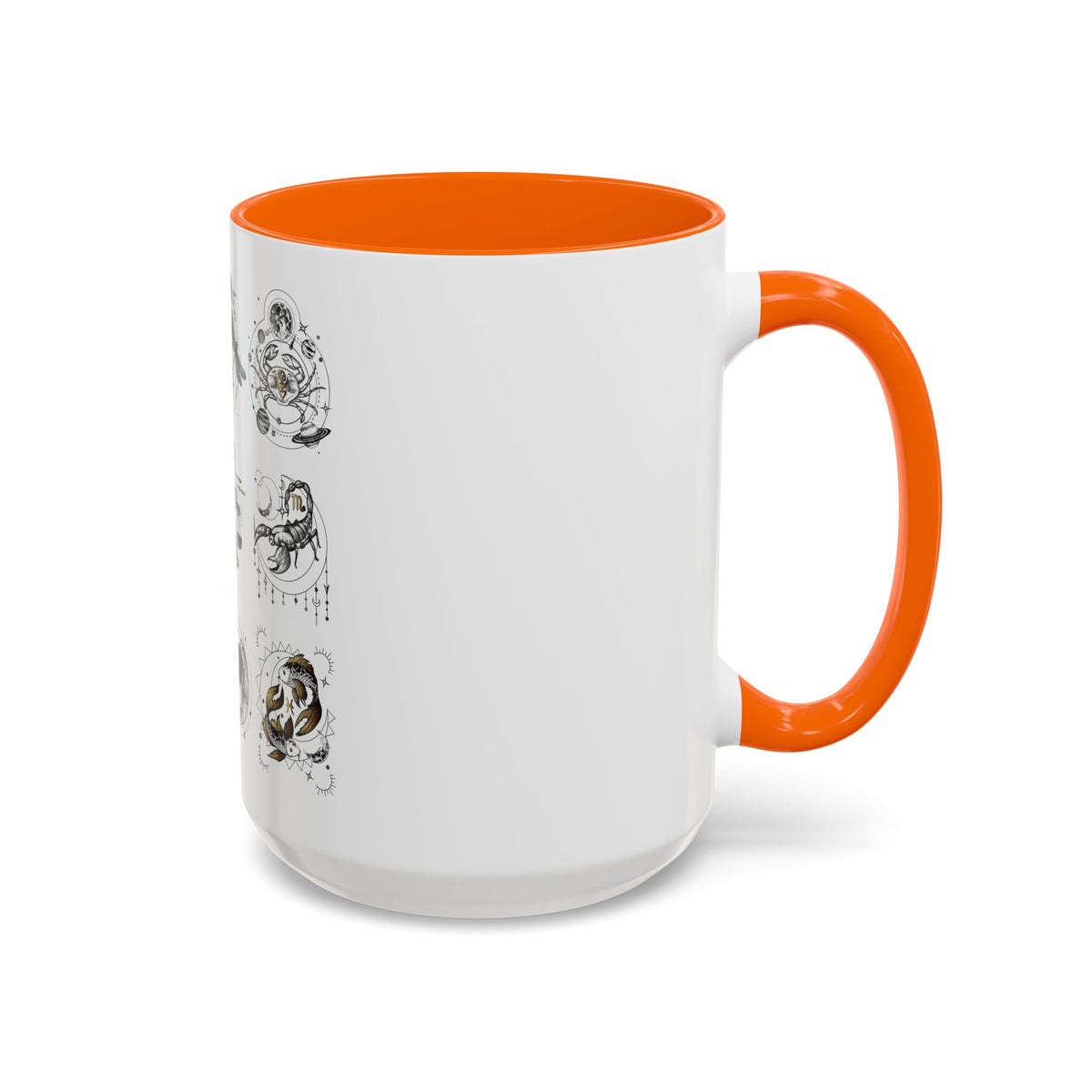 Zodiac Accent Ceramic Coffee Mug with Vibrant Horoscope Design 11oz & 15oz - Ira World Art LLC