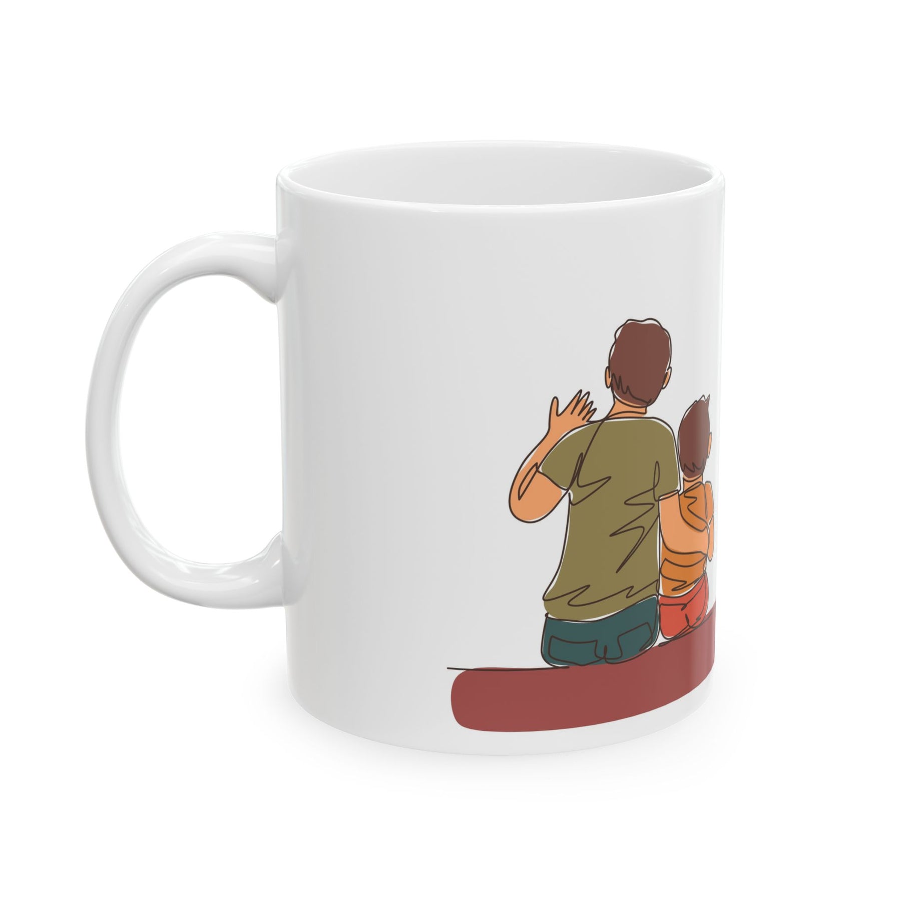Colorful Ceramic Mug for Dad, 15oz Watercolor Gift for Father’s Day - Ira World Art LLC