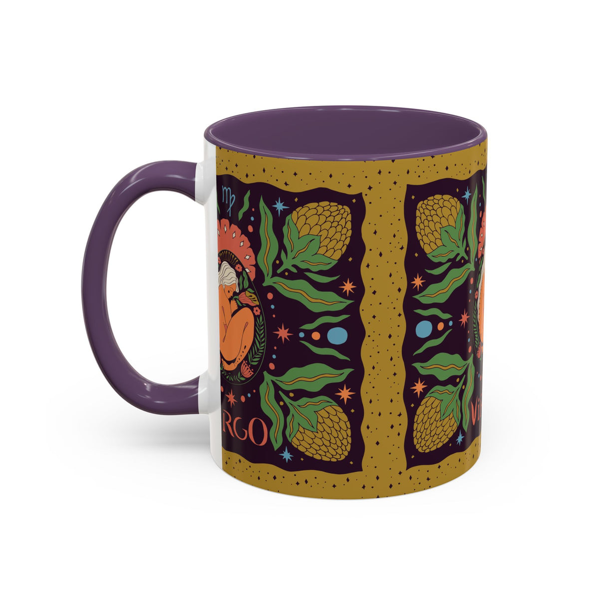 Virgo Zodiac Custom Coffee Mug, Colorful Ceramic 11oz and 15oz Design - Ira World Art LLC