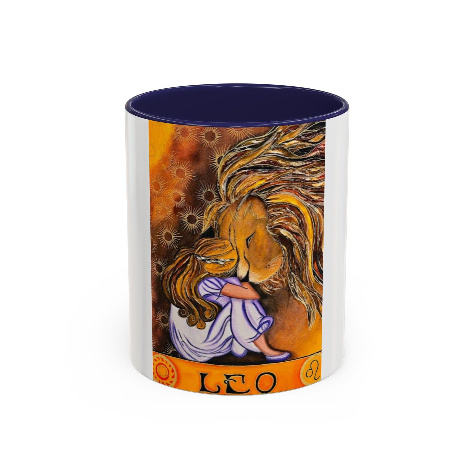 Leo Zodiac 11oz Ceramic Coffee Mug with Bold Accent Design, Astrology Gift - Ira World Art LLC