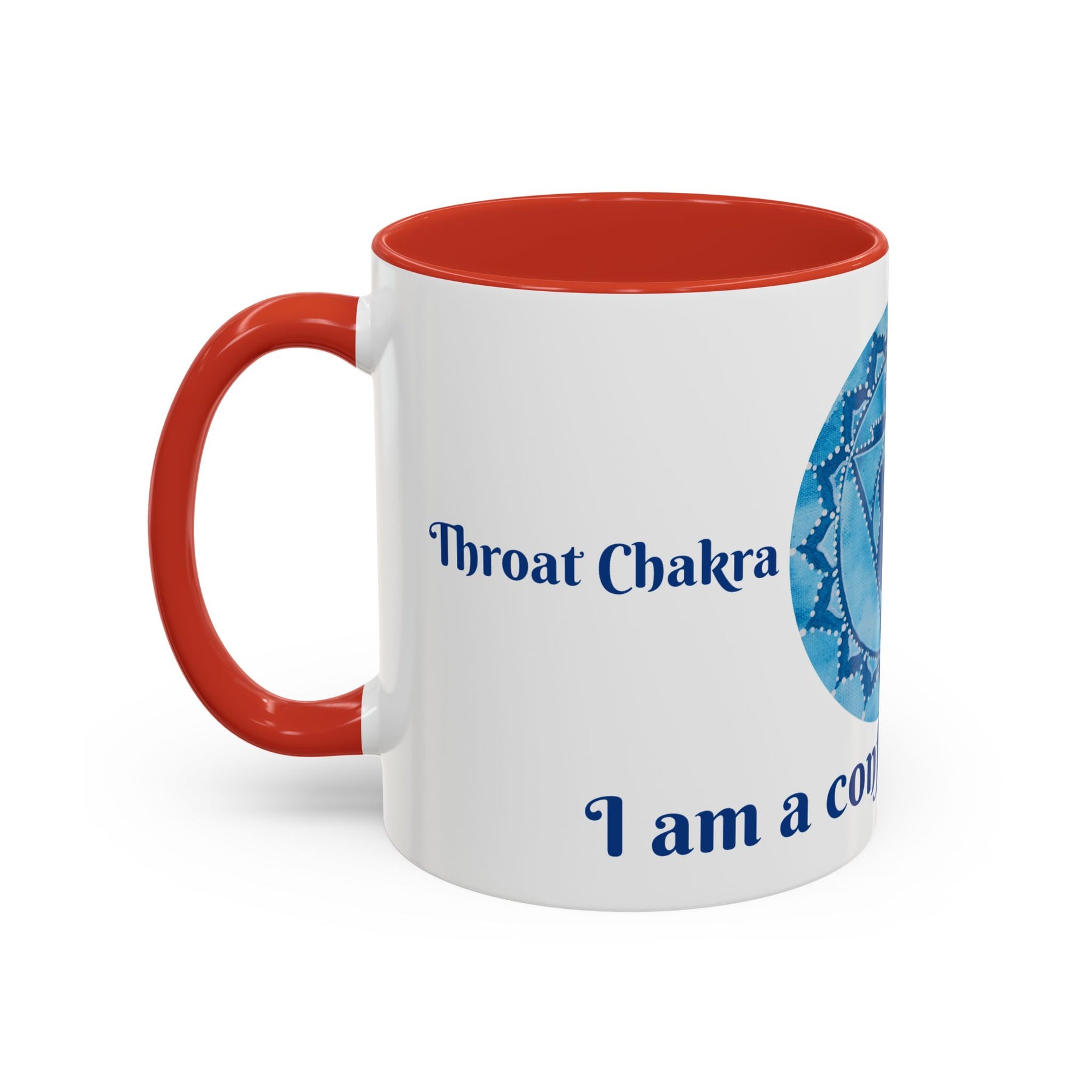 Throat Chakra 11oz Ceramic Coffee Mug with Aesthetic Art Design, Tea Cup - Ira World Art LLC