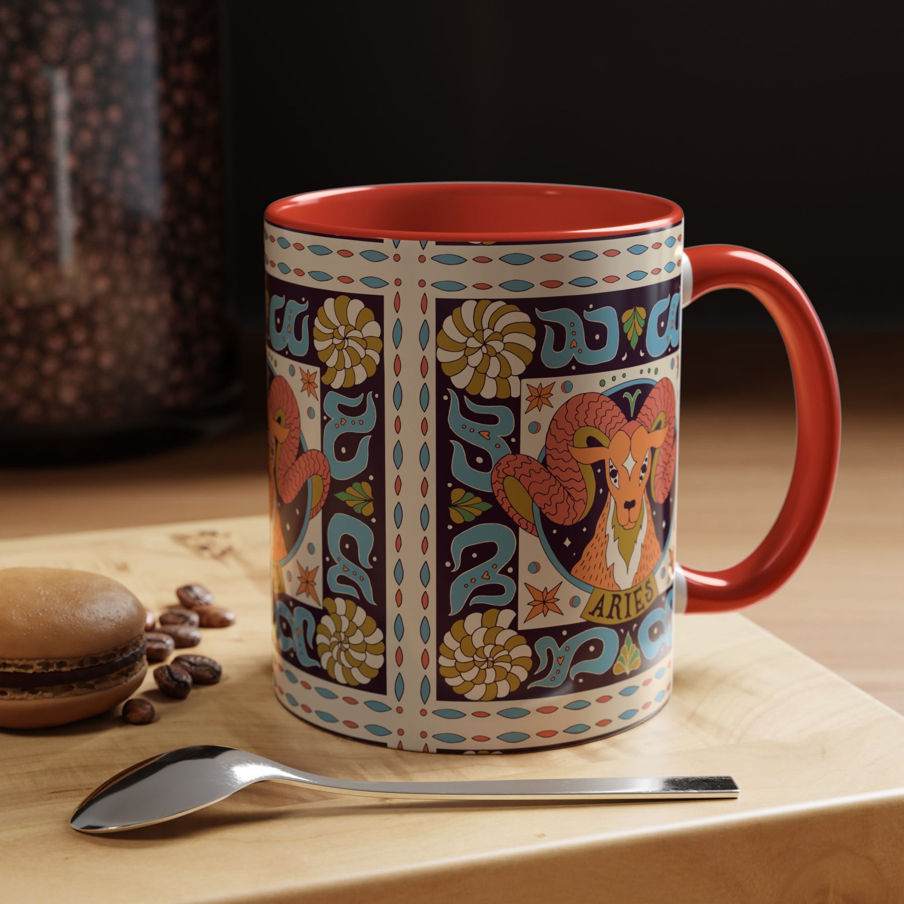 Colorful Capricorn Coffee Mug, Custom Ceramic 11oz & 15oz Zodiac Design - Ira World Art LLC
