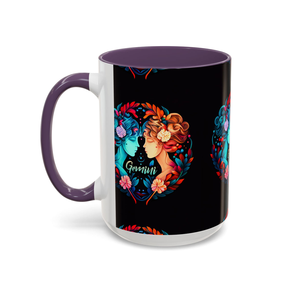 Gemini Zodiac Coffee Mug, Custom Ceramic 11oz & 15oz Colorful Design - Ira World Art LLC