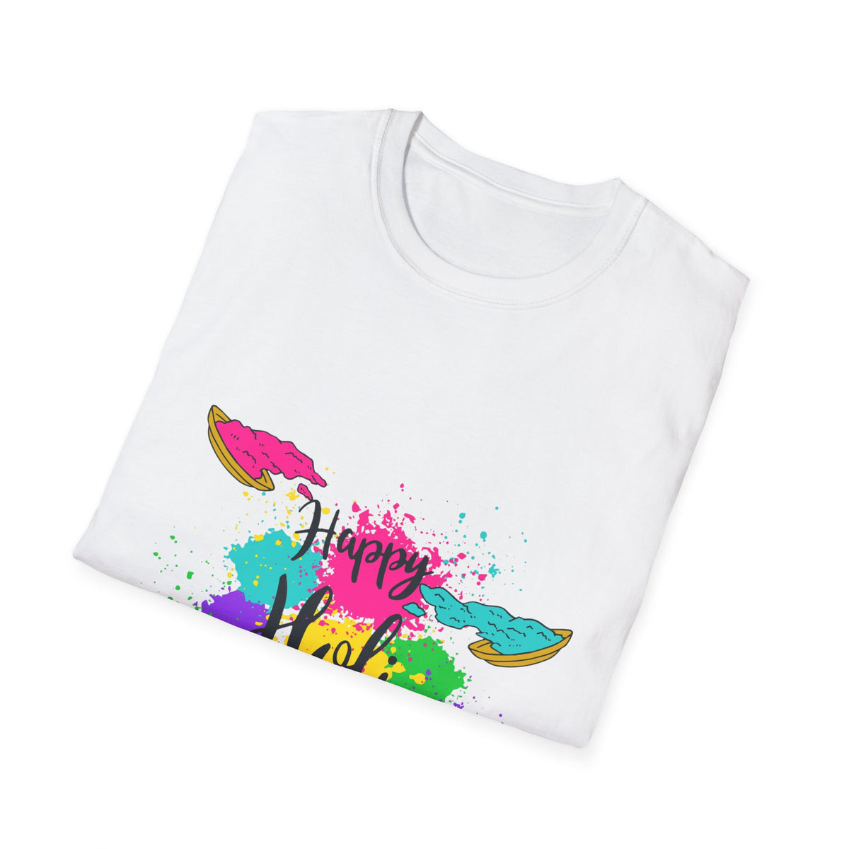 Holi Festival T‑Shirt – "Happy Holi" Color Powder Celebration Tee - Ira World Art LLC