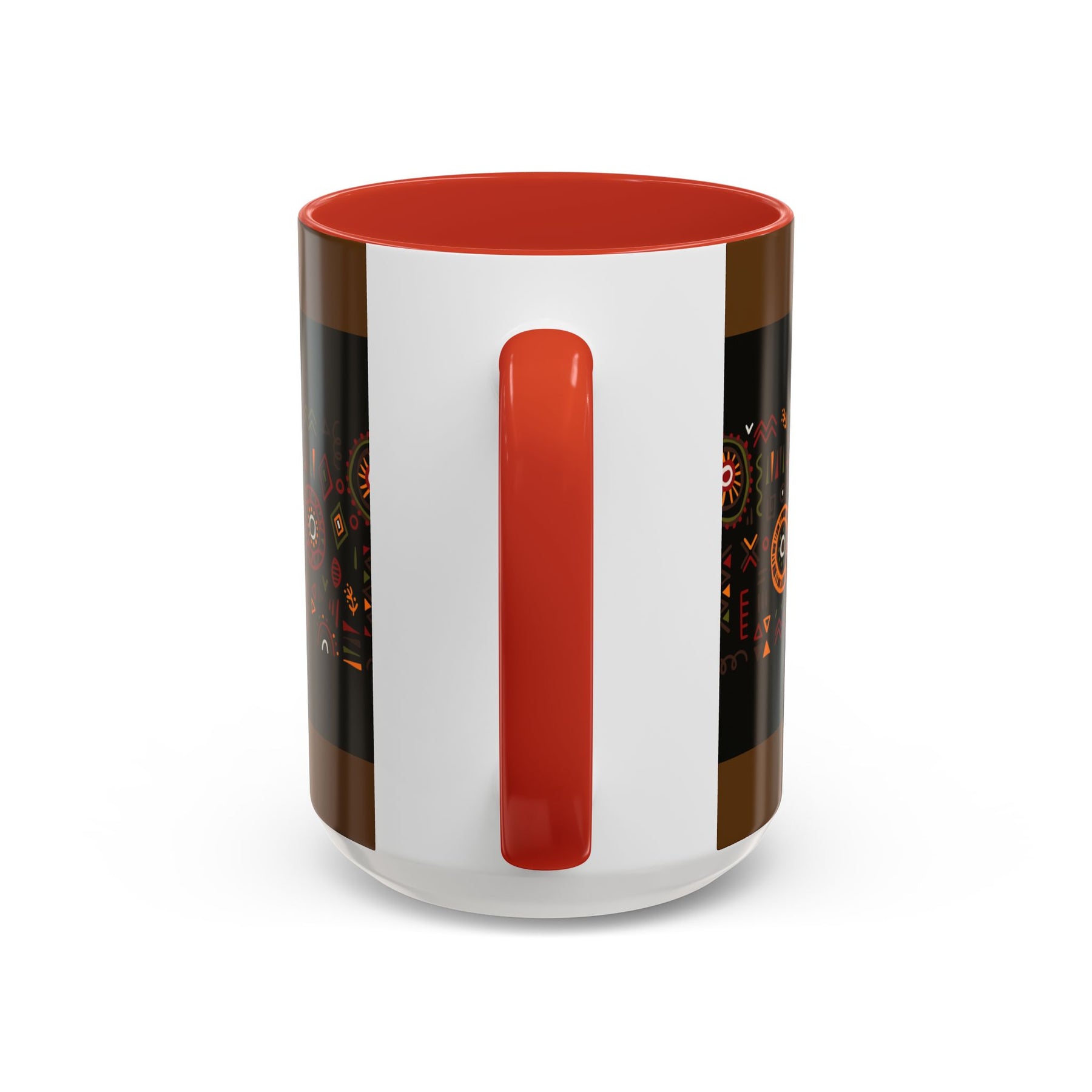 Tribal Ceramic Coffee Mug, Afrocentric Colorful Design, Custom 11oz & 15oz - Ira World Art LLC