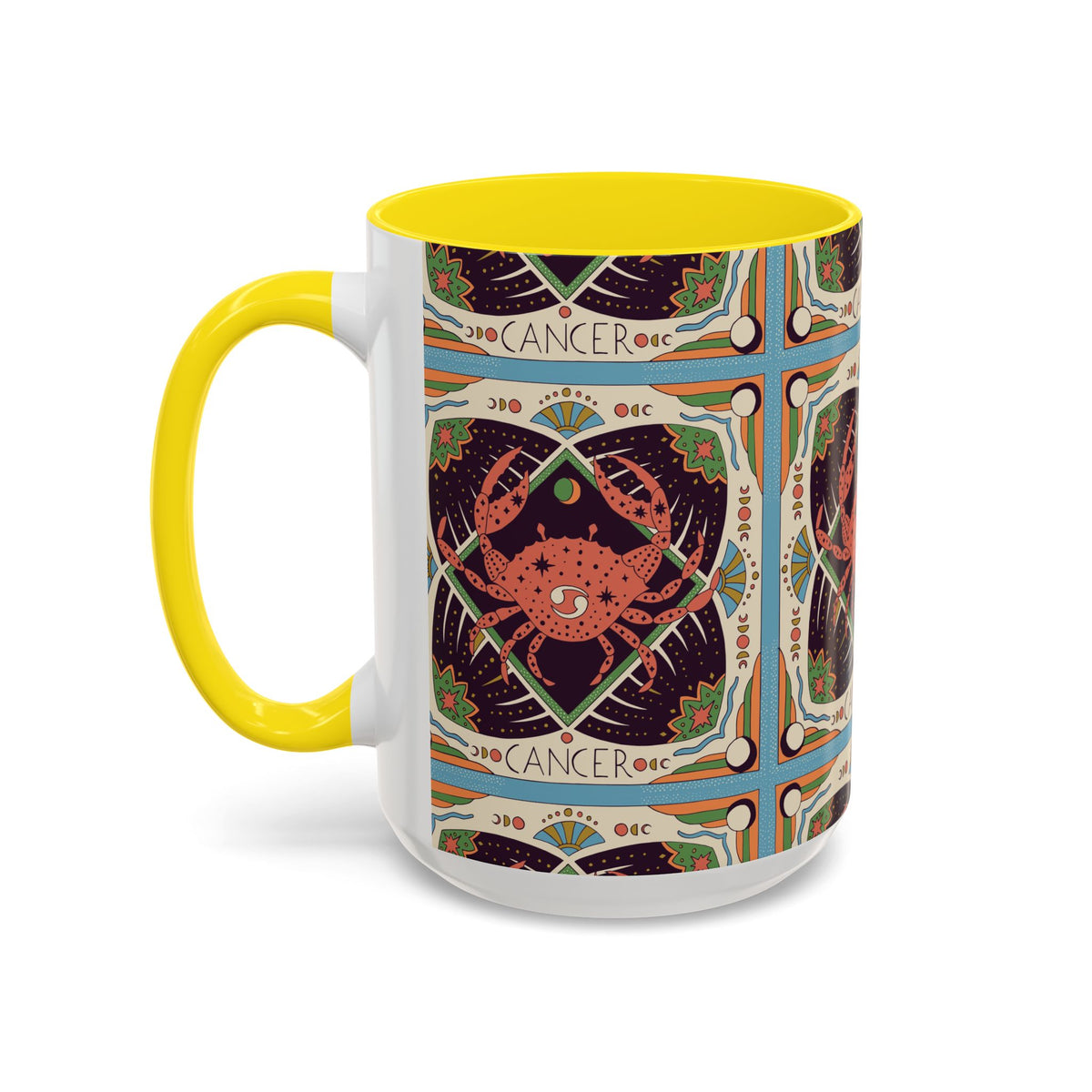 Colorful Capricorn Ceramic Mug, Custom 11oz & 15oz Zodiac Coffee Cup - Ira World Art LLC