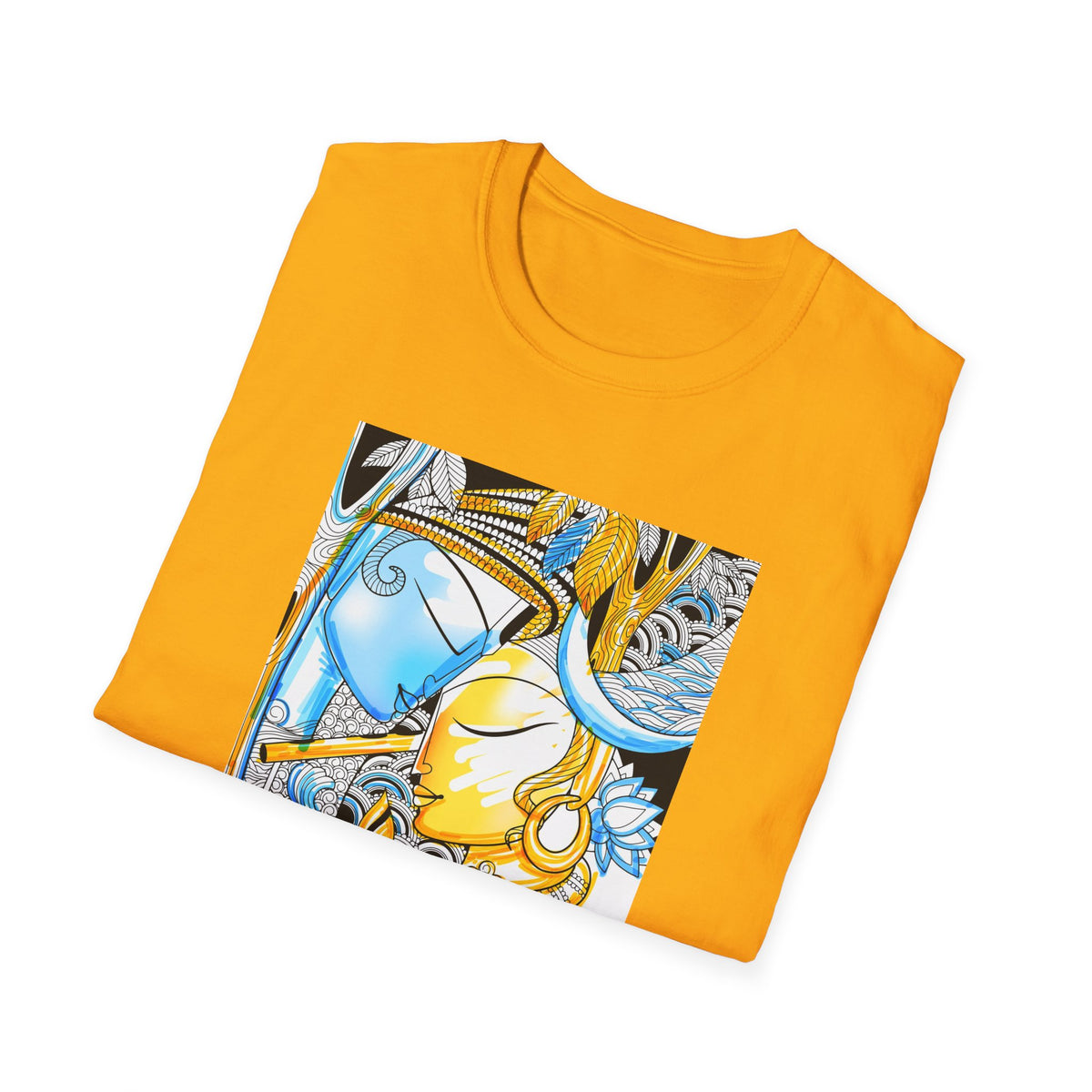 Radha Krishna Unisex T-Shirt, Spiritual Tee, Hindu Deity Shirt, Religious Gift, Meditation Top - Ira World Art LLC