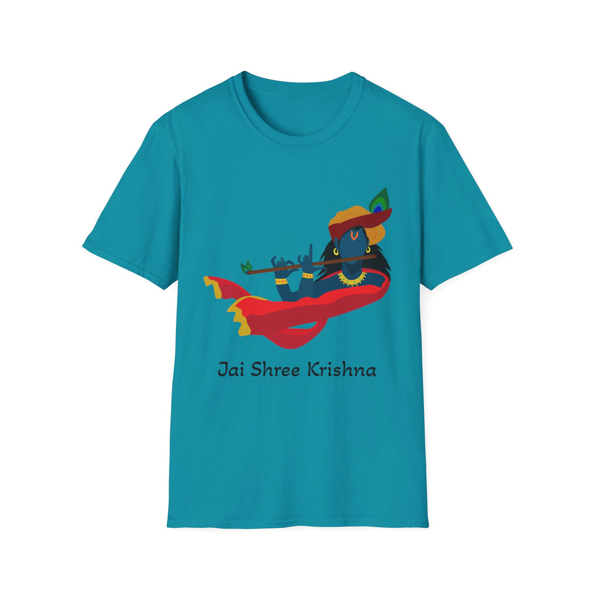 Krishna Tees Unisex T-Shirt - Indian Spiritual Clothing, Krishna Boho Shirt, Yoga Apparel, Unisex Graphic Tee, Hindu Krishna Top - Ira World Art LLC