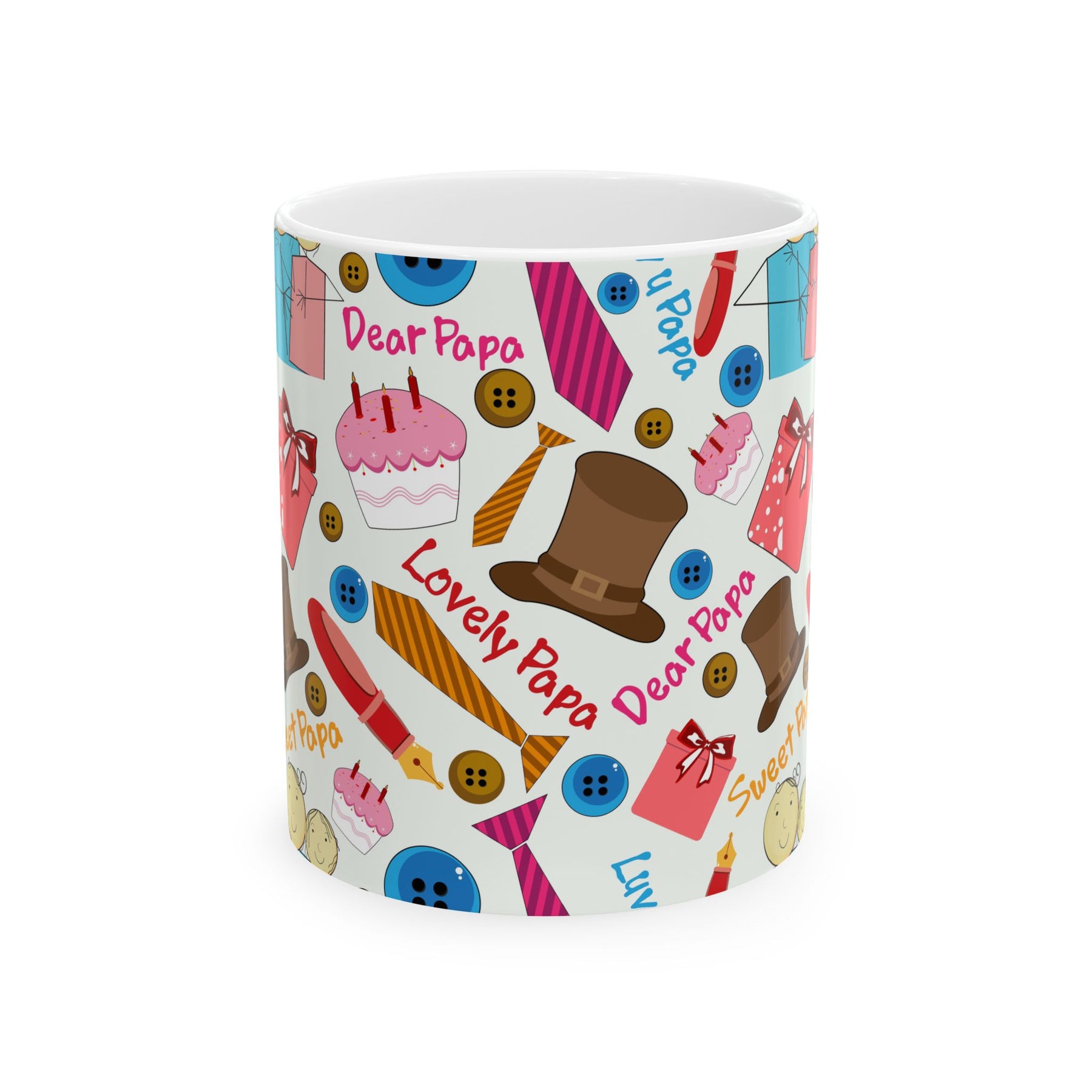 Dad Cup Ceramic Coffee Mug, Unique Gift for Father’s Day, 15oz Decor - Ira World Art LLC