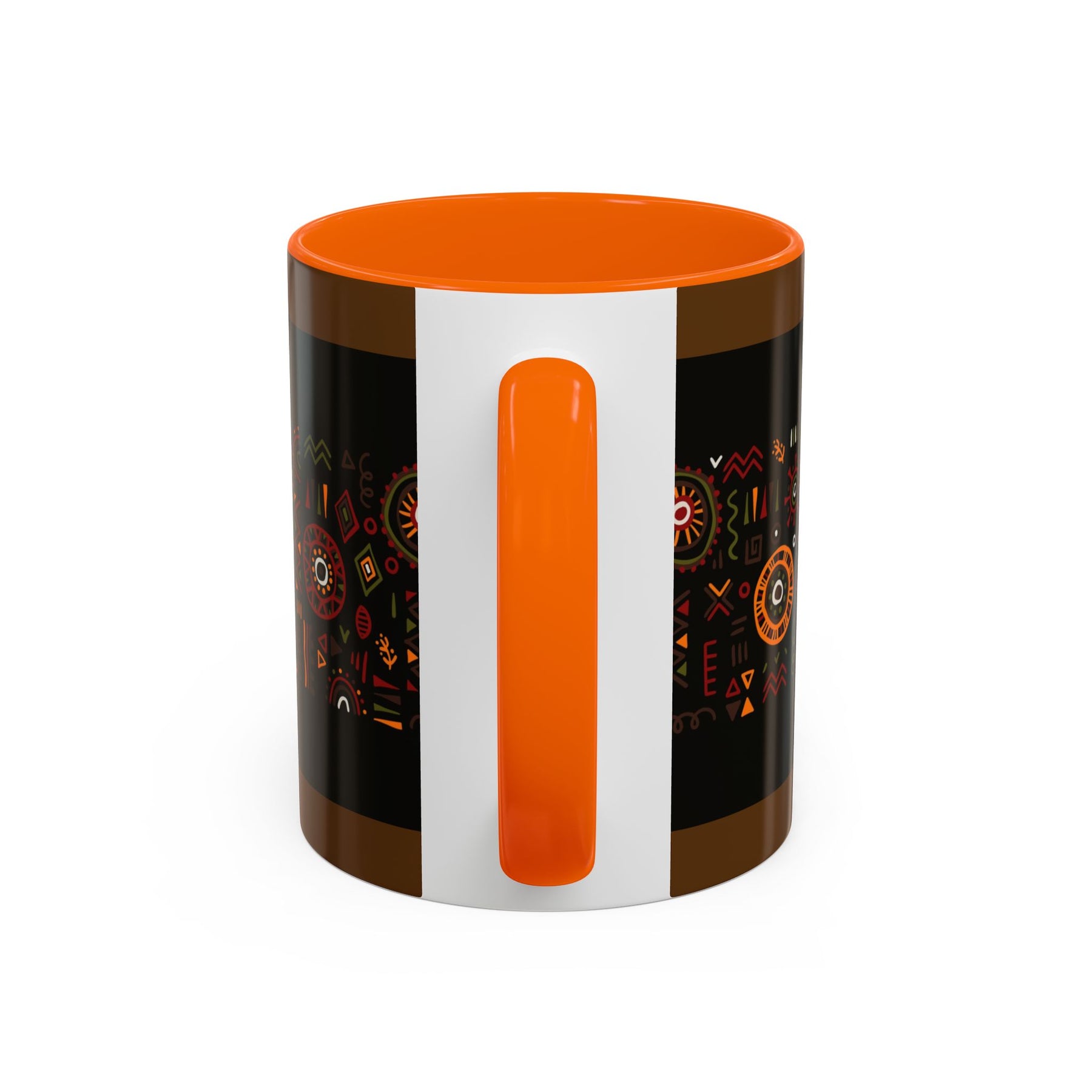Tribal Ceramic Coffee Mug, Afrocentric Colorful Design, Custom 11oz & 15oz - Ira World Art LLC