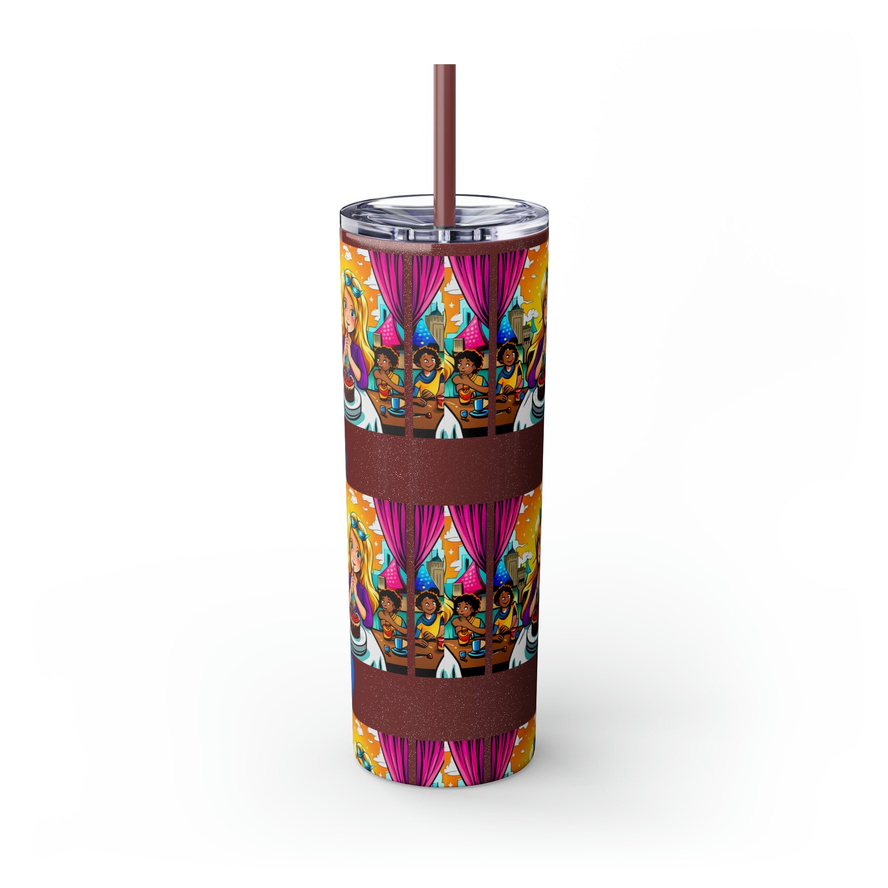 Stylish 20oz Birthday Skinny Tumbler with Straw – Celebrate in Sip-worthy Fashion!" - Ira World Art LLC