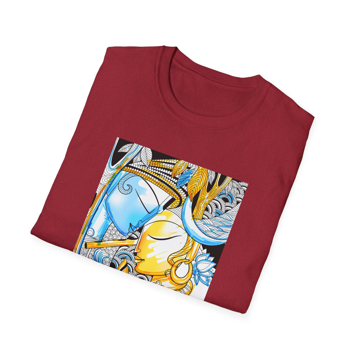 Radha Krishna Unisex T-Shirt, Spiritual Tee, Hindu Deity Shirt, Religious Gift, Meditation Top - Ira World Art LLC