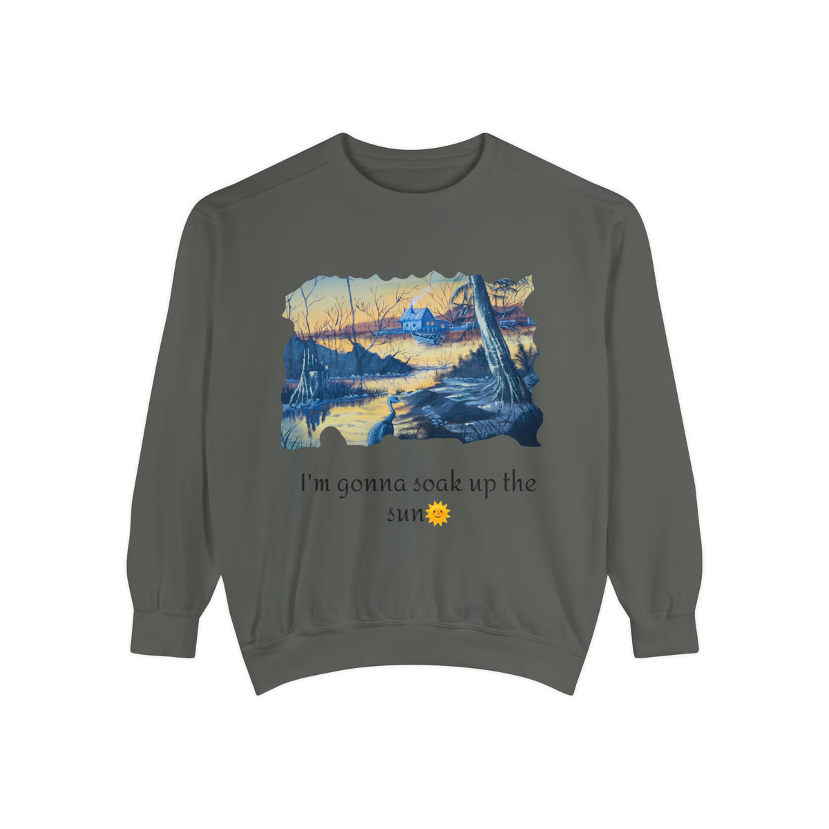 Unisex Garment-Dyed Sweatshirt - Ira World Art LLC
