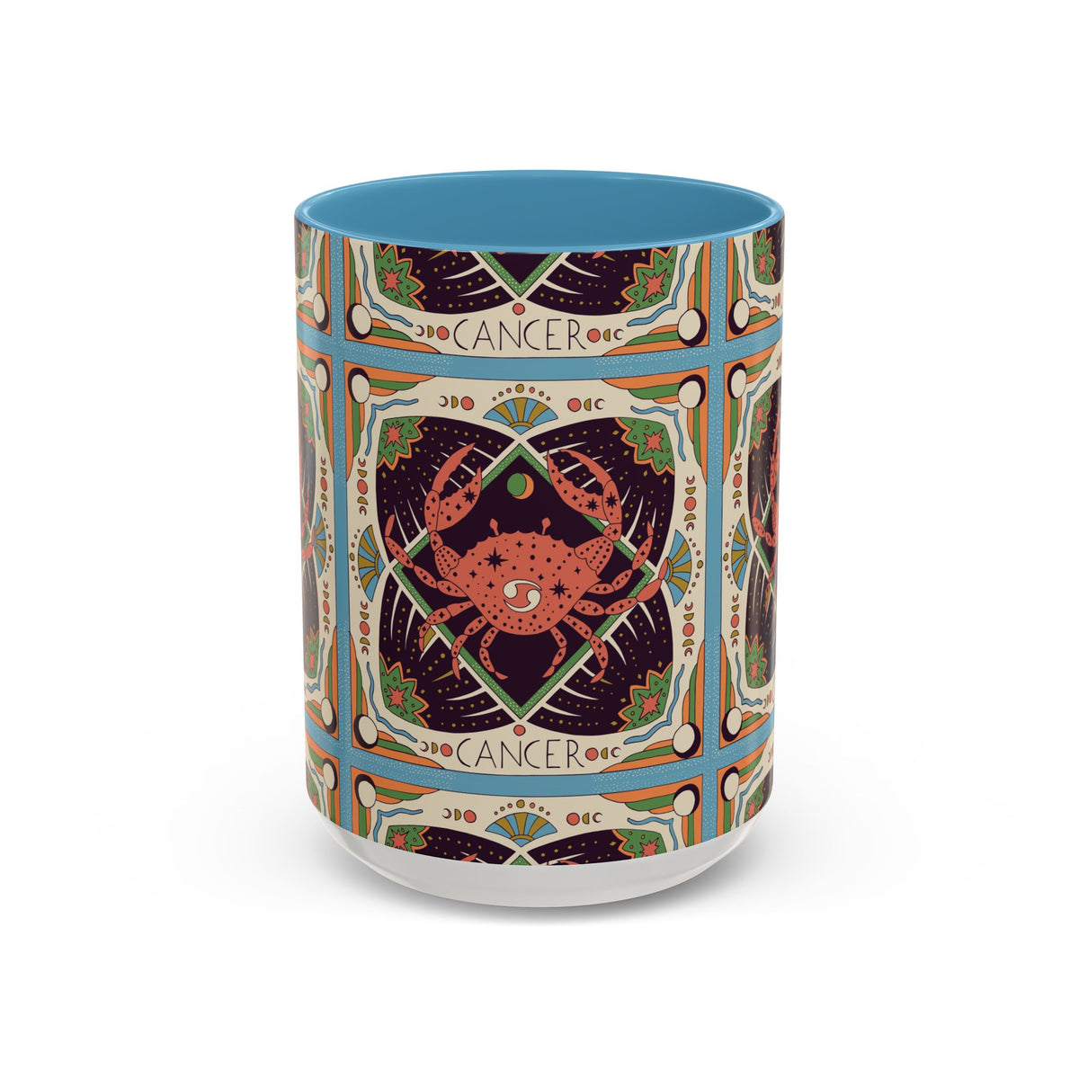 Colorful Capricorn Ceramic Mug, Custom 11oz & 15oz Zodiac Coffee Cup - Ira World Art LLC