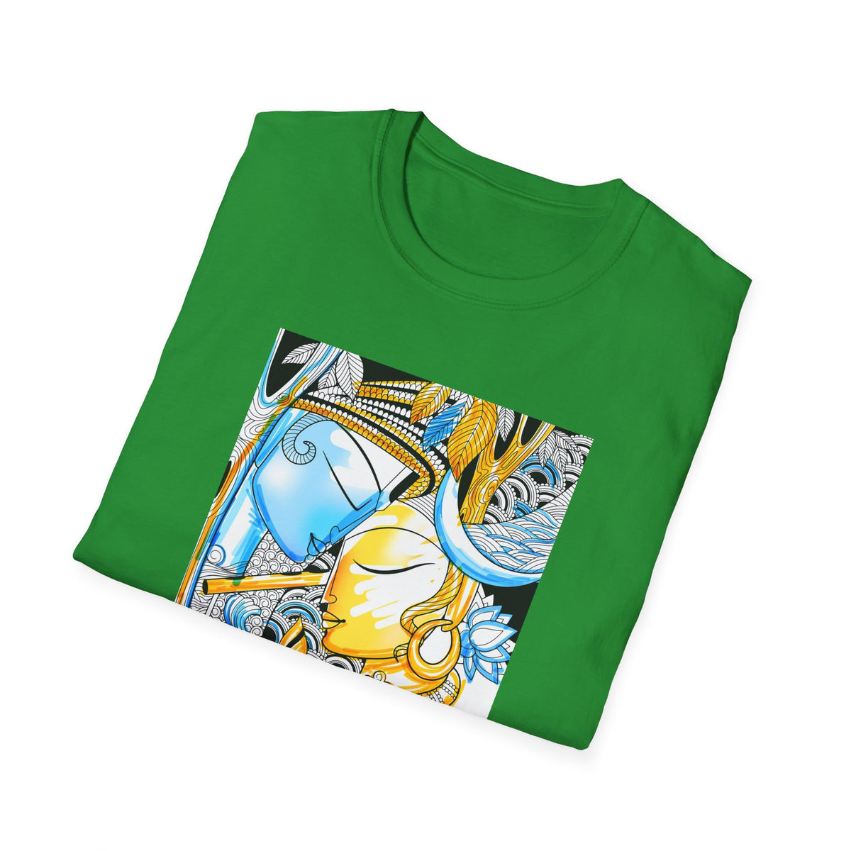 Radha Krishna Unisex T-Shirt, Spiritual Tee, Hindu Deity Shirt, Religious Gift, Meditation Top - Ira World Art LLC