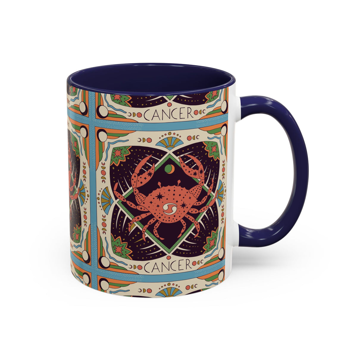 Colorful Capricorn Ceramic Mug, Custom 11oz & 15oz Zodiac Coffee Cup - Ira World Art LLC