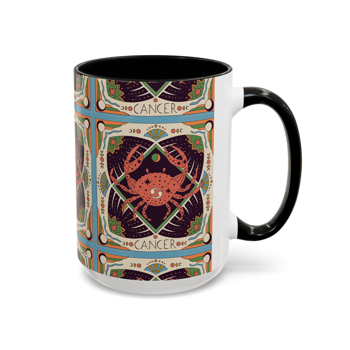 Colorful Capricorn Ceramic Mug, Custom 11oz & 15oz Zodiac Coffee Cup - Ira World Art LLC
