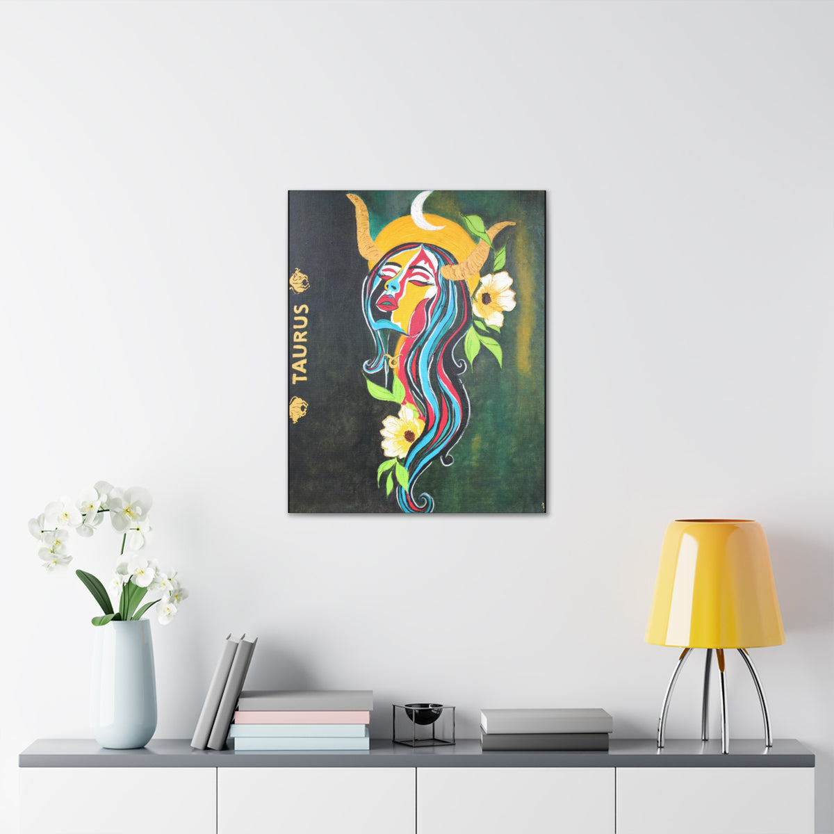 Celestial Taurus: Zodiac Constellation Gallery Wrap Painting | taurus gifts  |  Memory Gift - Ira World Art LLC