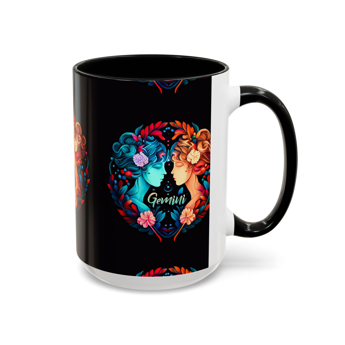 Gemini Zodiac Coffee Mug, Custom Ceramic 11oz & 15oz Colorful Design - Ira World Art LLC