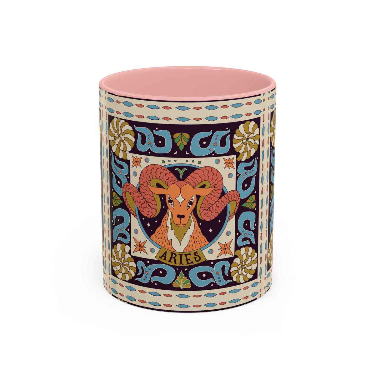 Colorful Capricorn Coffee Mug, Custom Ceramic 11oz & 15oz Zodiac Design - Ira World Art LLC