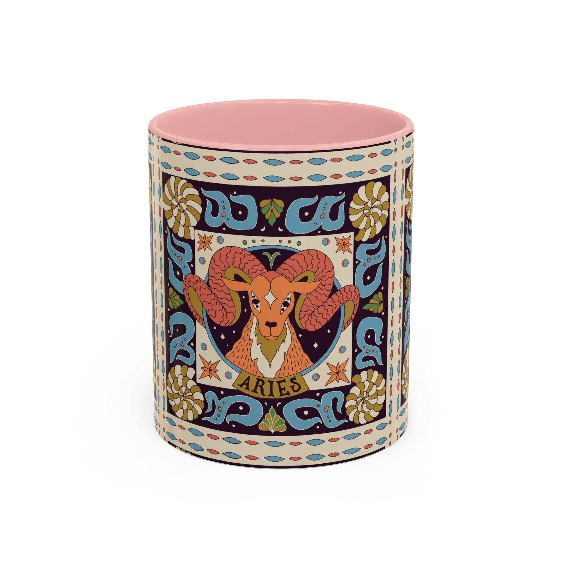 Colorful Capricorn Coffee Mug, Custom Ceramic 11oz & 15oz Zodiac Design - Ira World Art LLC