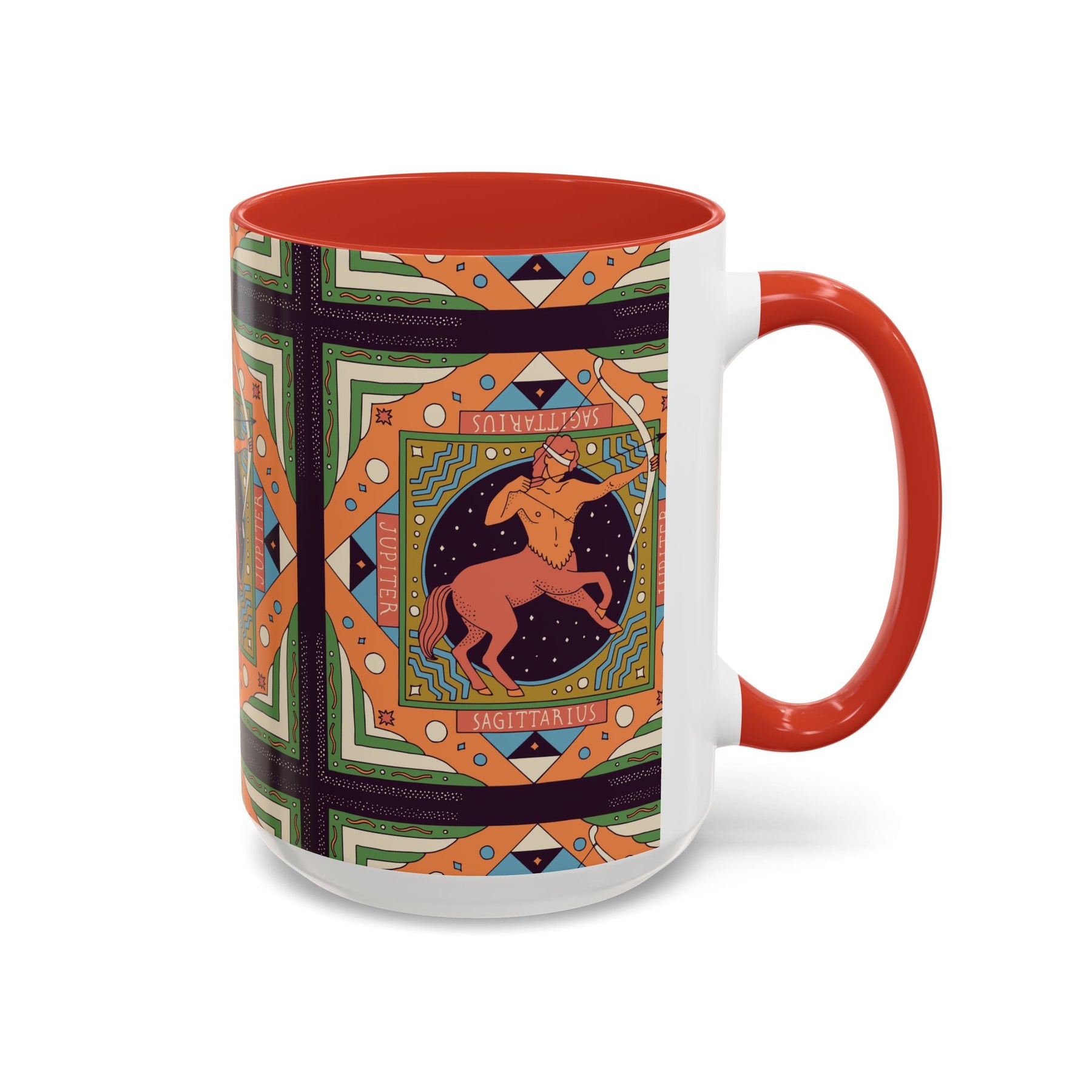 Sagittarius Custom Coffee Mug, Vibrant 11oz & 15oz Unique Printed Design - Ira World Art LLC