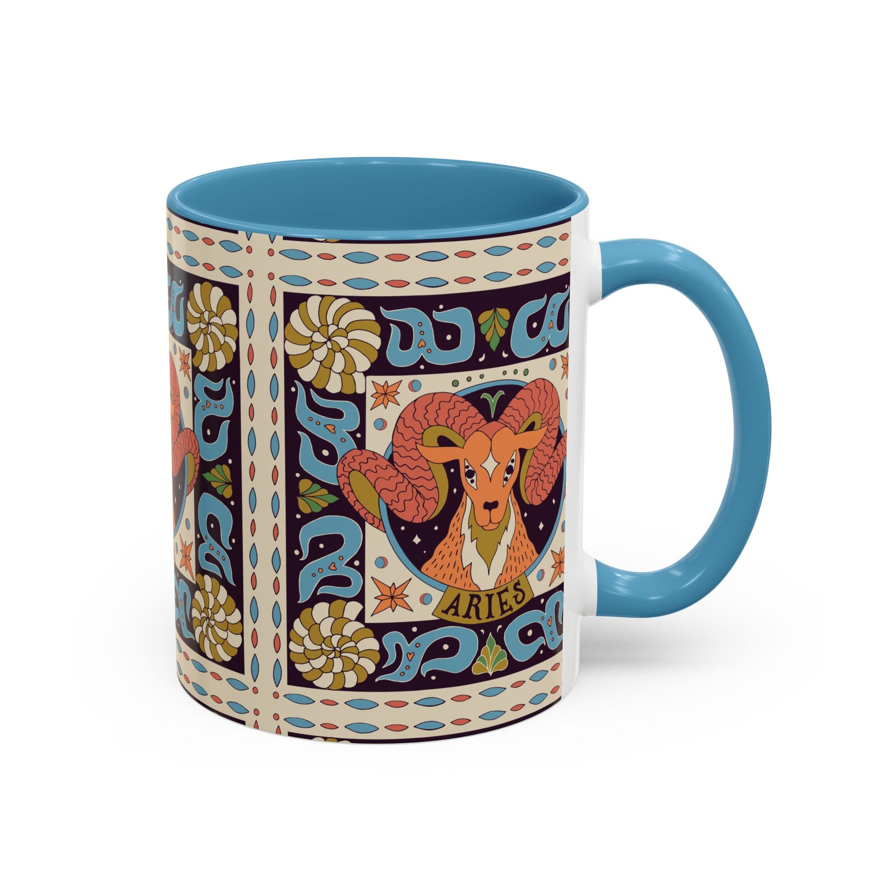 Colorful Capricorn Coffee Mug, Custom Ceramic 11oz & 15oz Zodiac Design - Ira World Art LLC