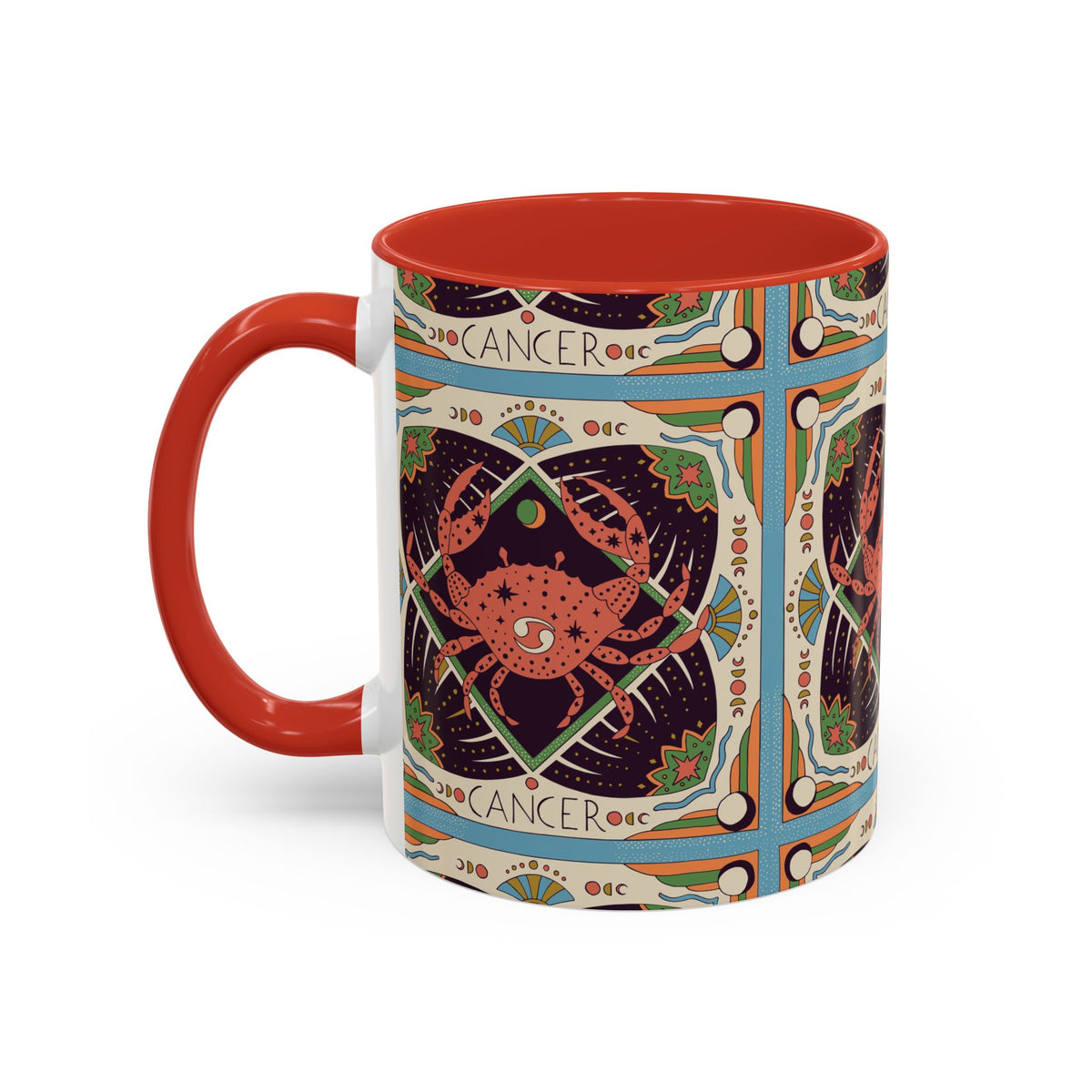 Colorful Capricorn Ceramic Mug, Custom 11oz & 15oz Zodiac Coffee Cup - Ira World Art LLC