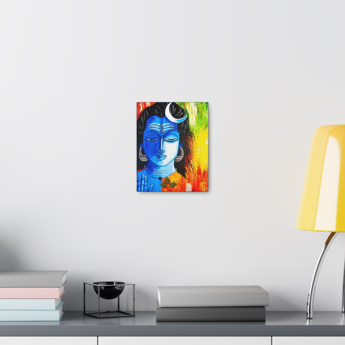 Divine Reverie: Lord Shiva Acrylic Painting on Canvas Print - Ira World Art LLC