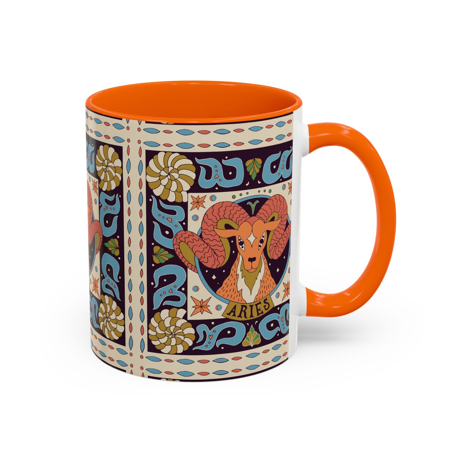 Colorful Capricorn Coffee Mug, Custom Ceramic 11oz & 15oz Zodiac Design - Ira World Art LLC