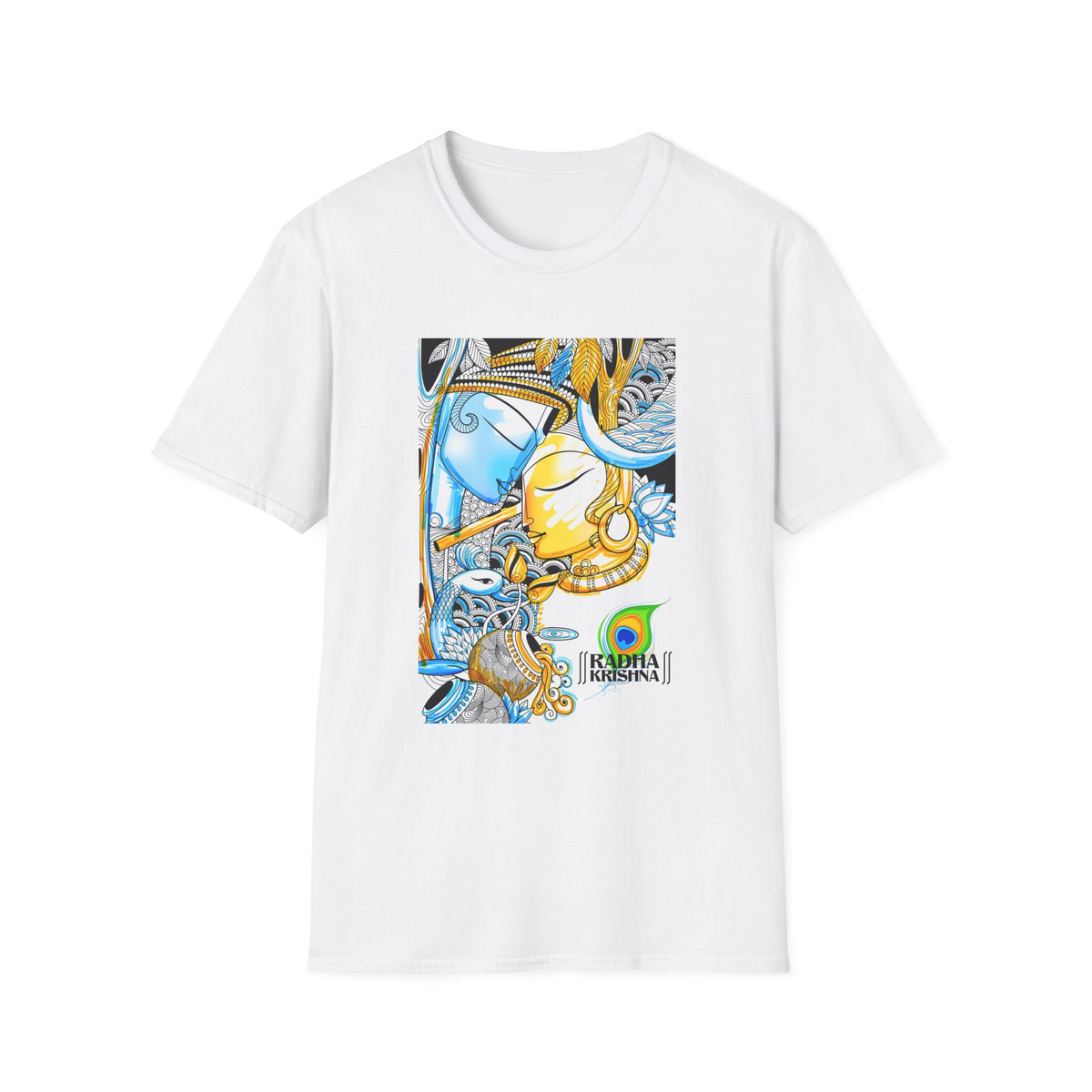 Radha Krishna Unisex T-Shirt, Spiritual Tee, Hindu Deity Shirt, Religious Gift, Meditation Top - Ira World Art LLC