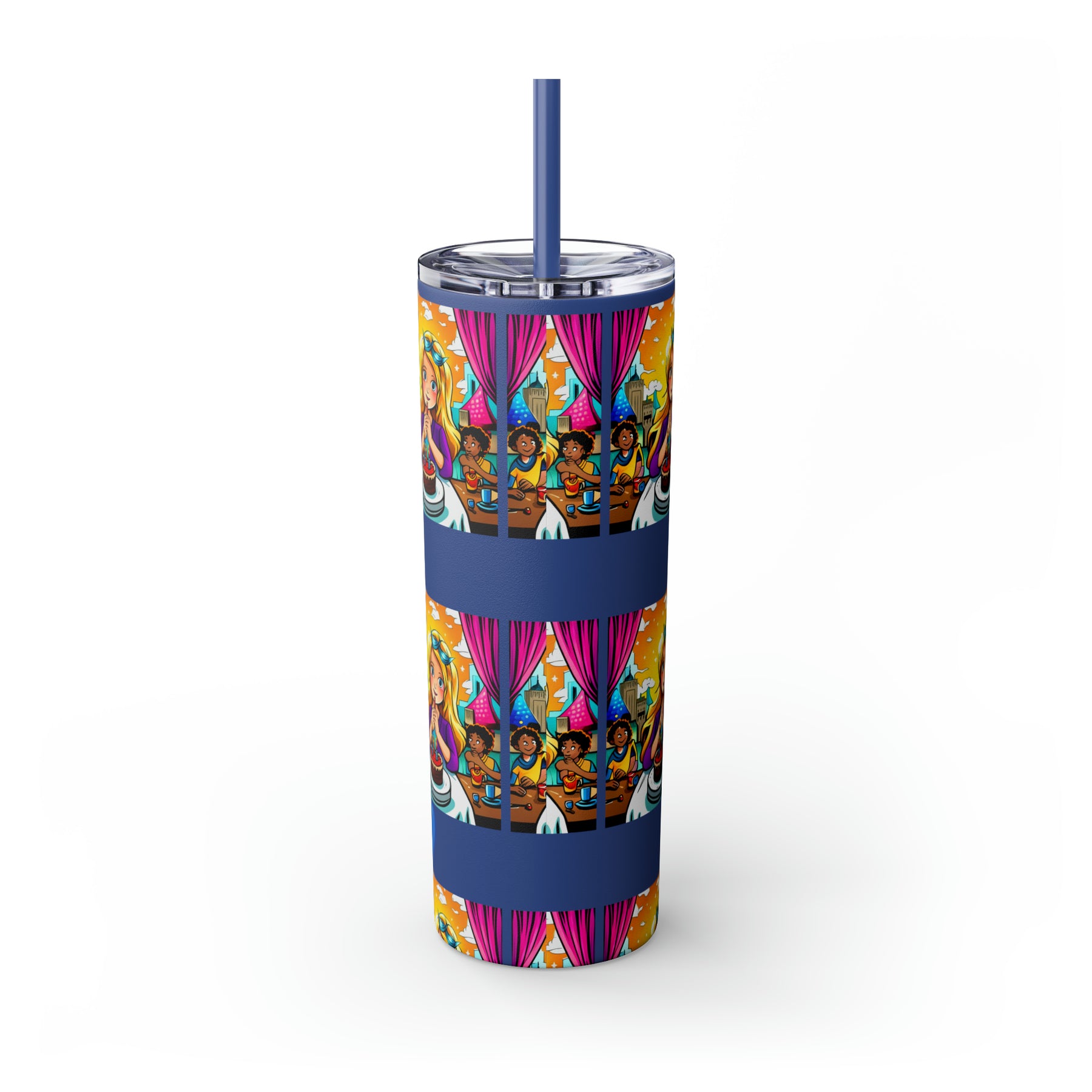 Stylish 20oz Birthday Skinny Tumbler with Straw – Celebrate in Sip-worthy Fashion!" - Ira World Art LLC