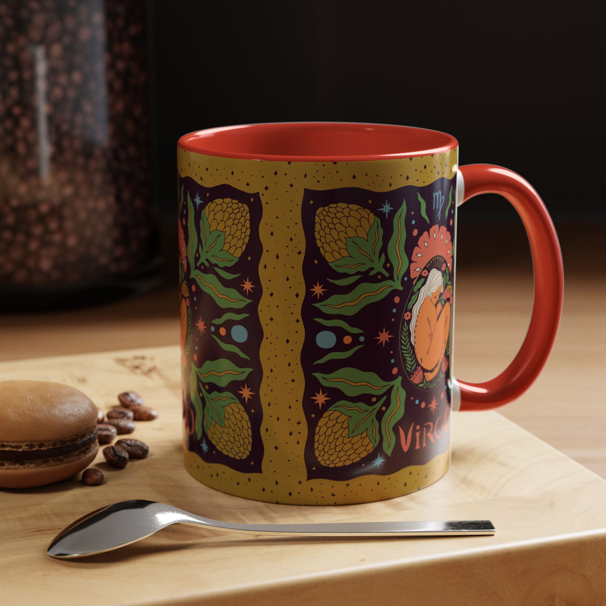 Virgo Zodiac Custom Coffee Mug, Colorful Ceramic 11oz and 15oz Design - Ira World Art LLC