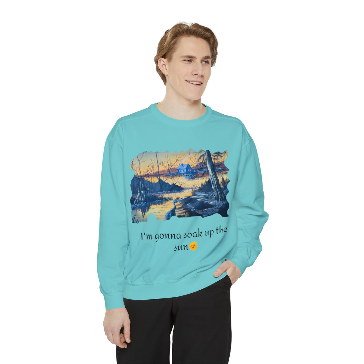 Unisex Garment-Dyed Sweatshirt - Ira World Art LLC
