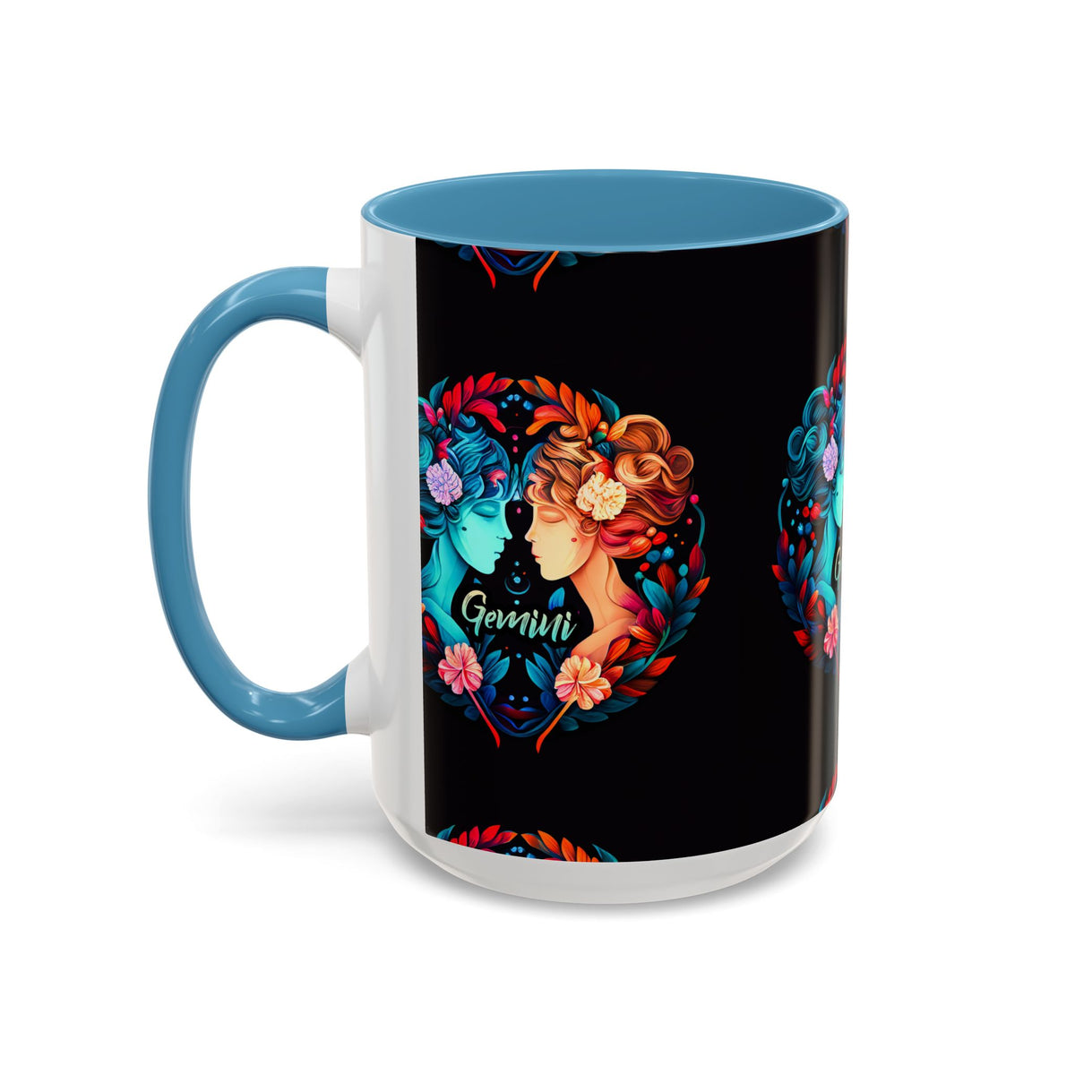 Gemini Zodiac Coffee Mug, Custom Ceramic 11oz & 15oz Colorful Design - Ira World Art LLC