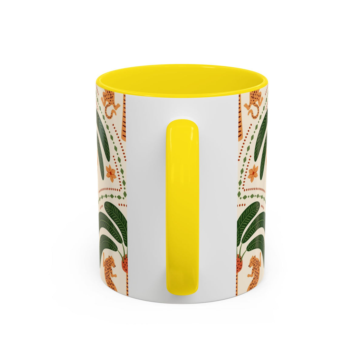 Tropical Ceramic Coffee Mug with Colorful Floral Design, 11oz & 15oz - Ira World Art LLC