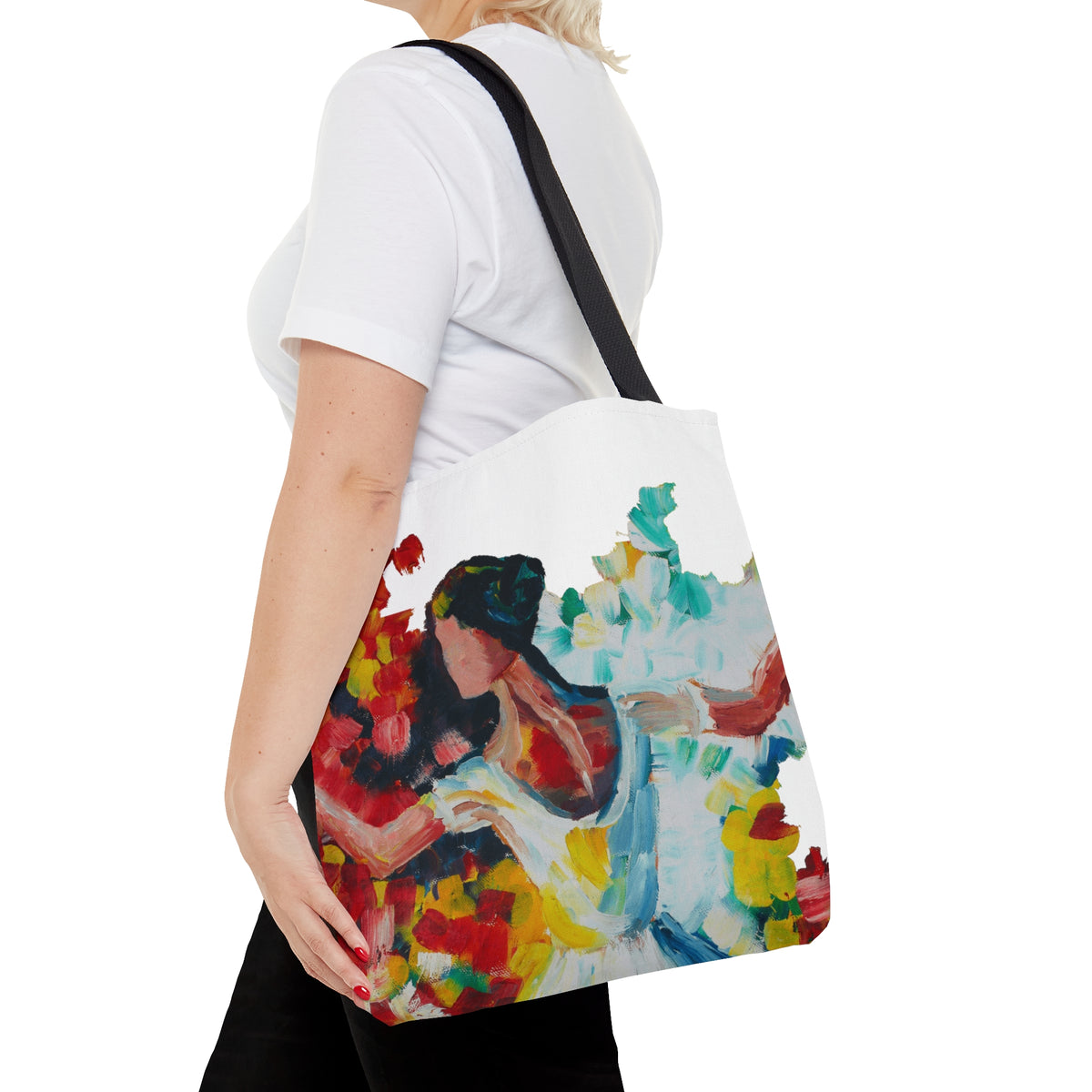Dance Through Life: Tote Bag with Dancing Girl Print – Stylish and Spacious Companion for Every Occasion - Ira World Art LLC